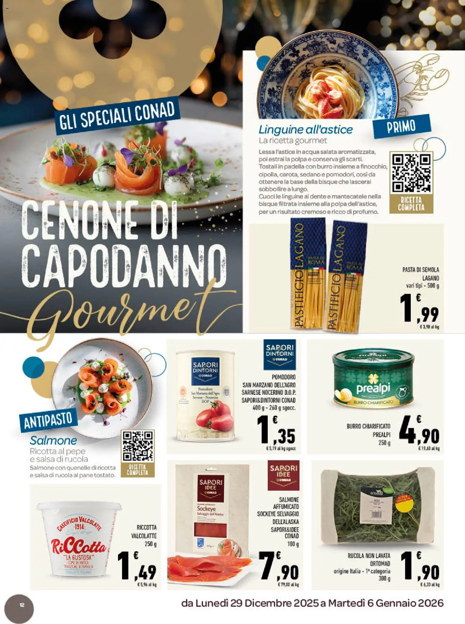Volantino Conad del 29.12.2025 | Pagina: 12 | Prodotti: Salsa, Pepe, Pasta, Ricotta