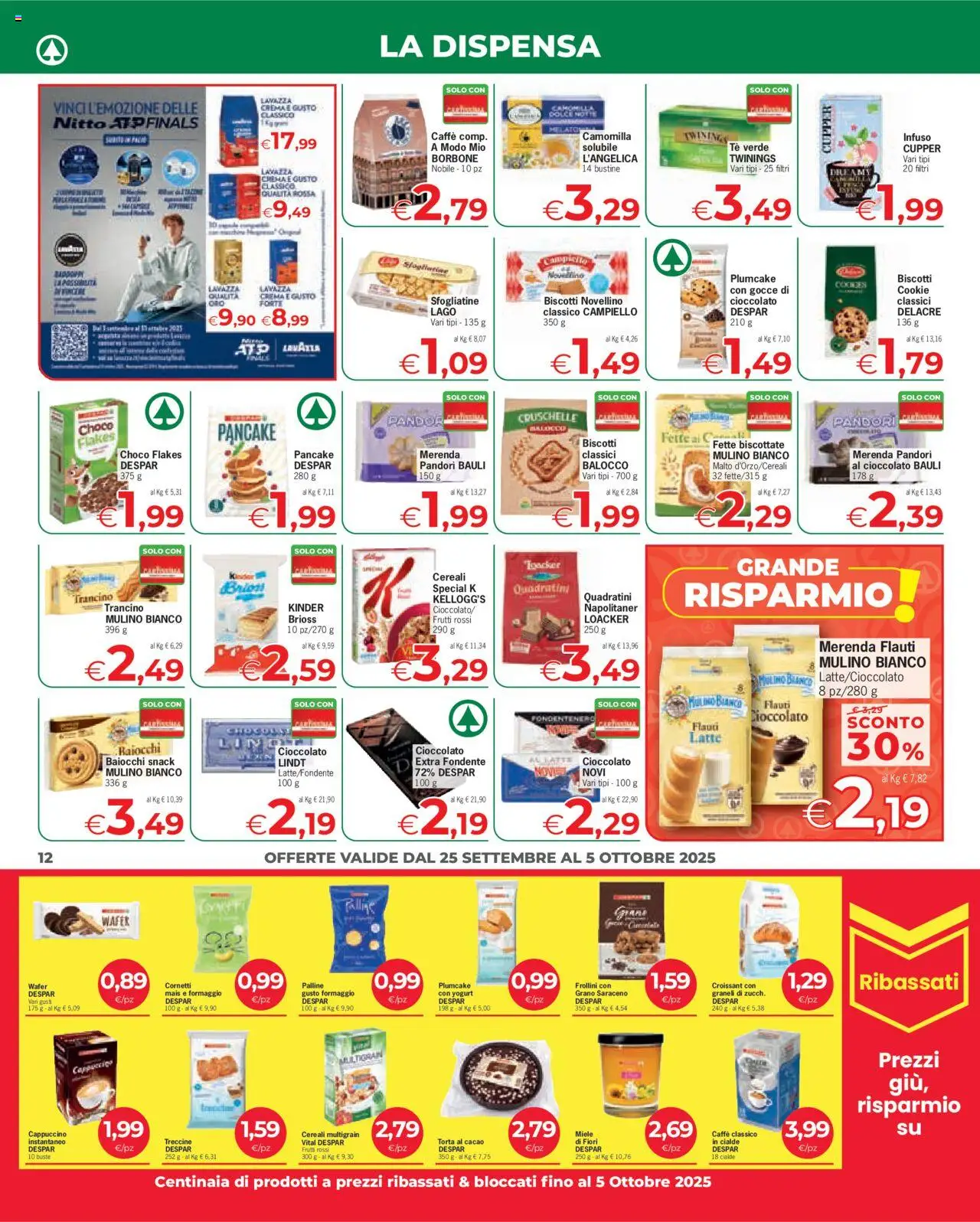 Volantino Eurospar del 25.09.2025 | Pagina: 12 | Prodotti: Yogurt, Cereali, Latte, Formaggio
