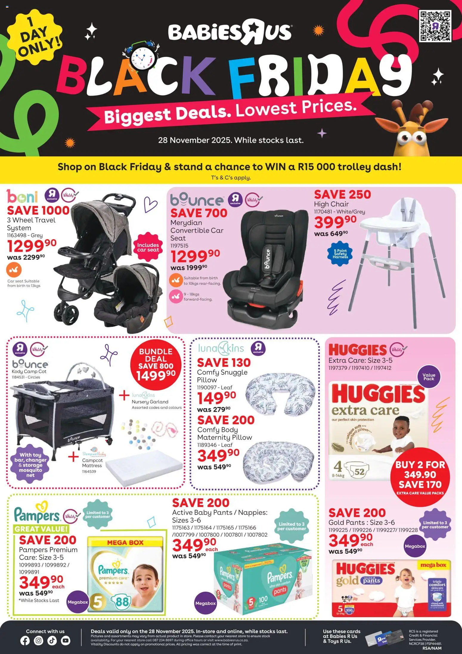 New Babies R Us catalogue – valid from 28.11.2025 | Page: 1 | Products: Pants, Toys, Stock, Nappies