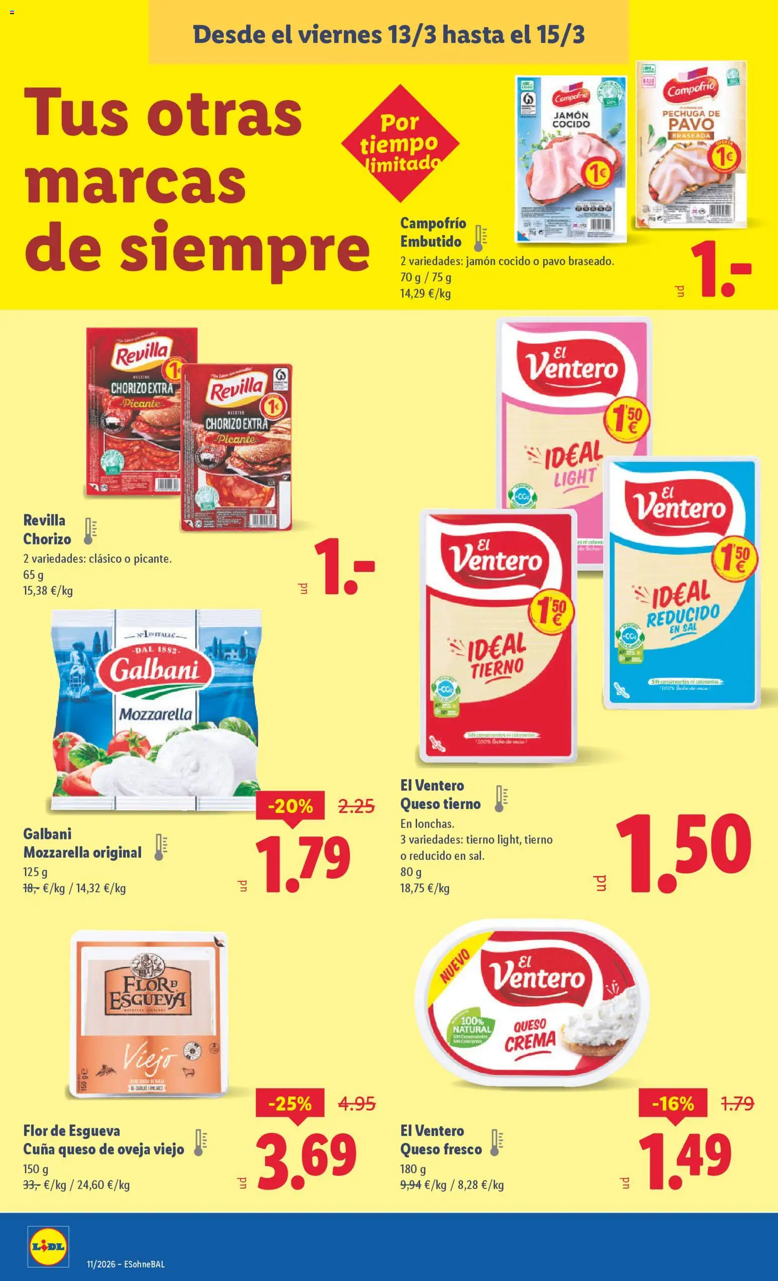 Lidl folleto │ válido desde el 09.03.2026 | Página: 48 | Productos: Queso, Jamón cocido, Crema, Cuna