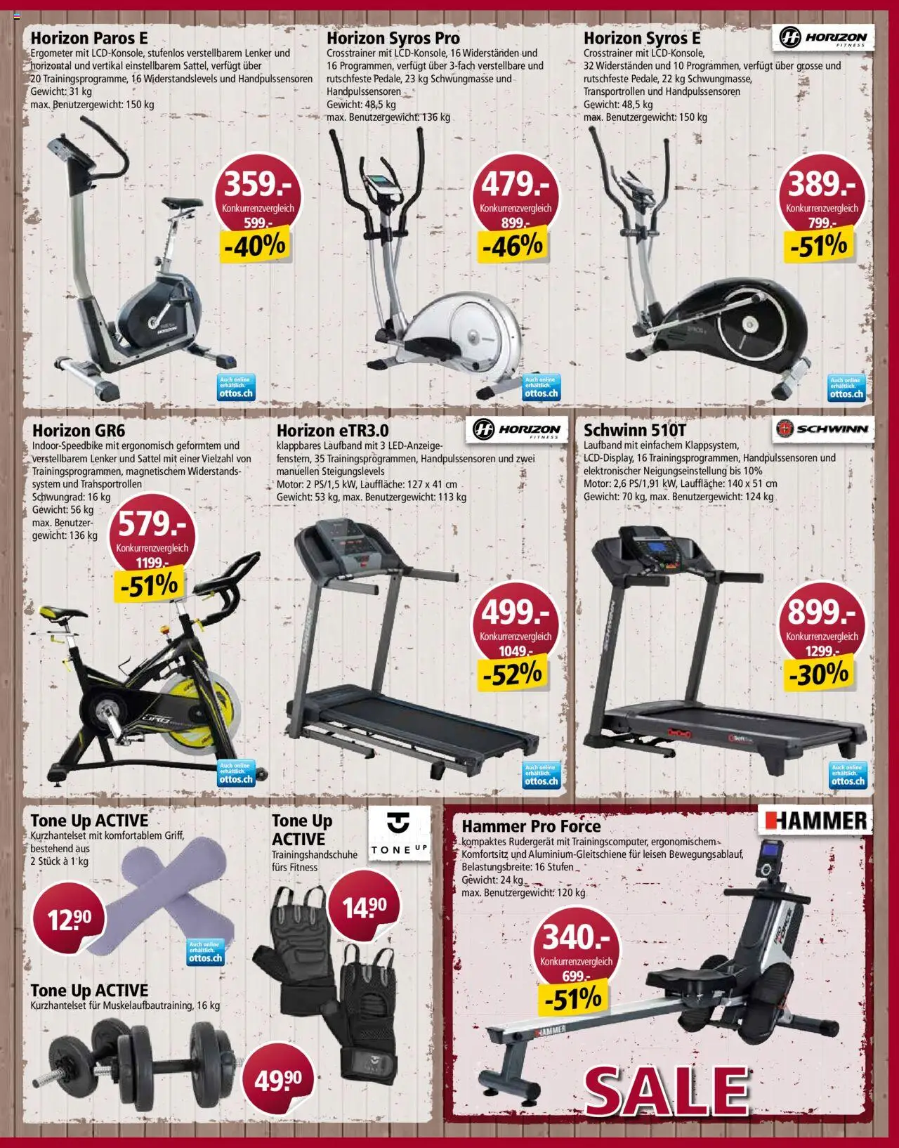 Otto's Aktionen ab 26.08.2025 | Seite: 15 | Produkte: Laufband, Ergometer, Crosstrainer, Rudergerät