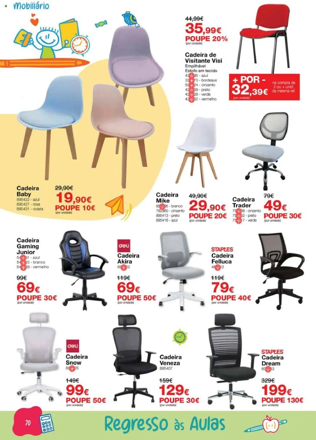 Staples - Folheto Regresso às Aulas 2025 │ válido de 18.08.2025 | Página: 70 | Produtos: Cadeira