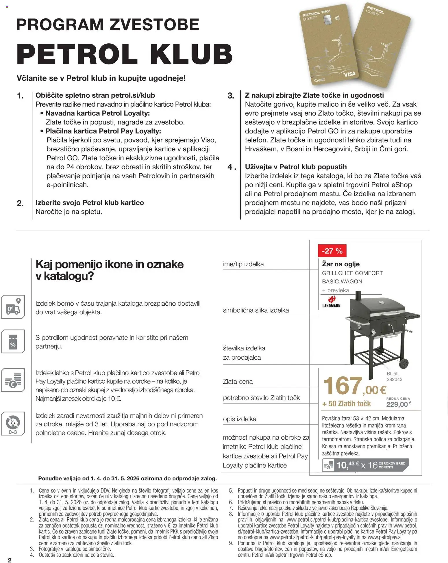 Novi Petrol katalog ponudbe – veljaven od 01.04.2026 | Stran: 2 | Izdelki: Zar, Prevleka, Polica, Kos