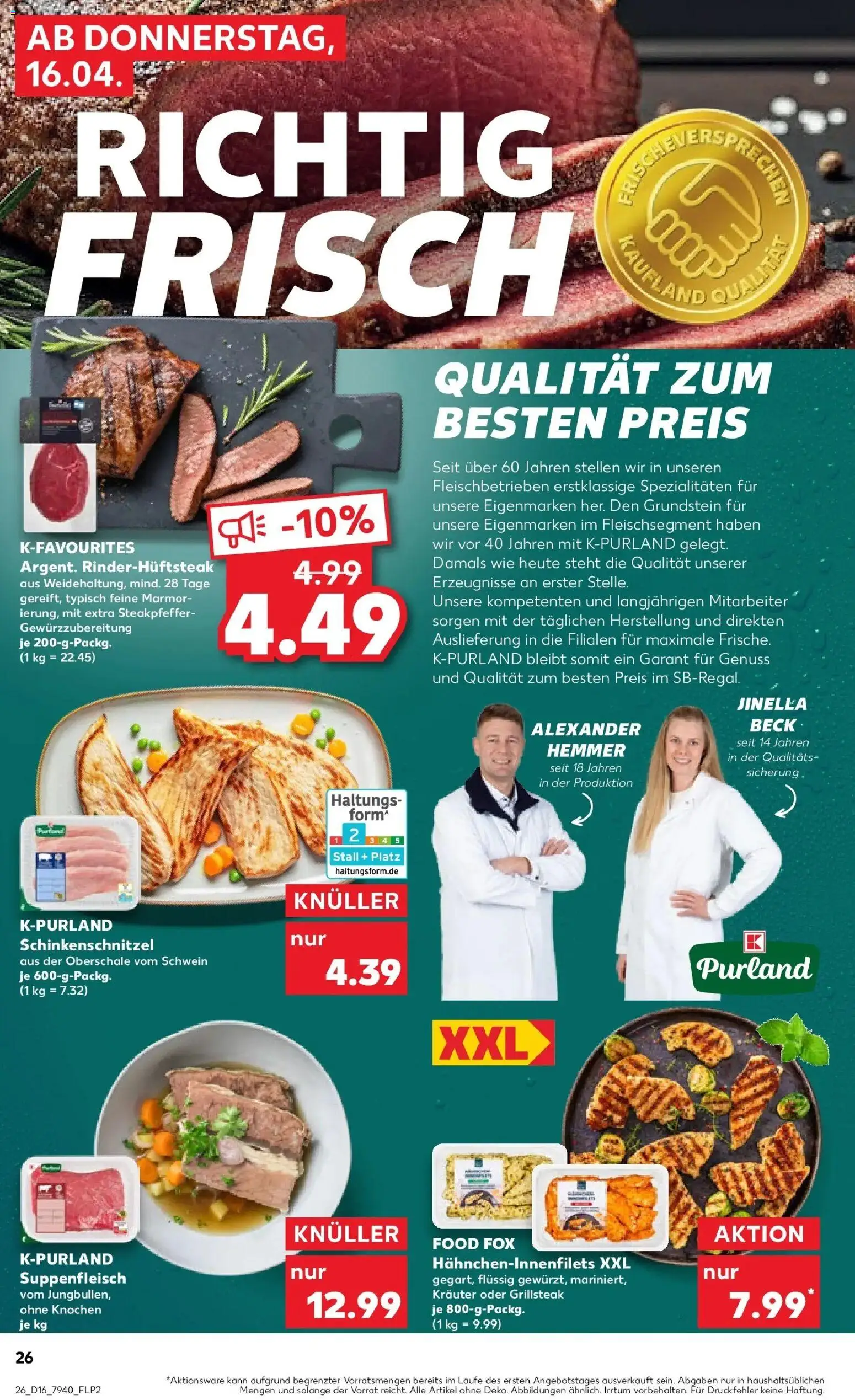 Kaufland Prospekt Köln	 – gültig ab 16.04.2026 | Seite: 26 | Produkte: Suppenfleisch, Steak