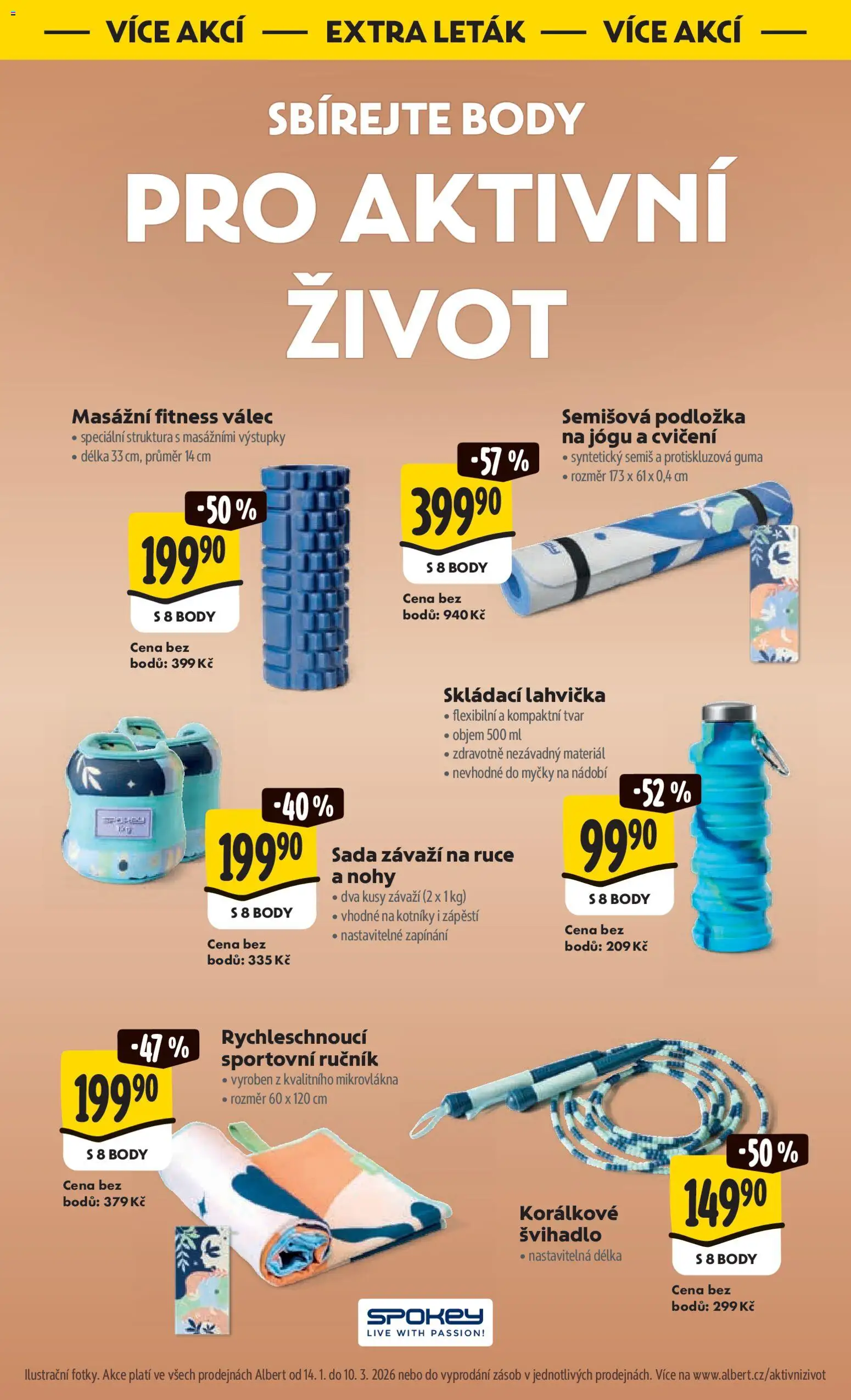 Albert leták - Hypermarket od 14.01.2026 | Strana: 46 | Produkty: Ručník, Lahvička, Guma, Švihadlo