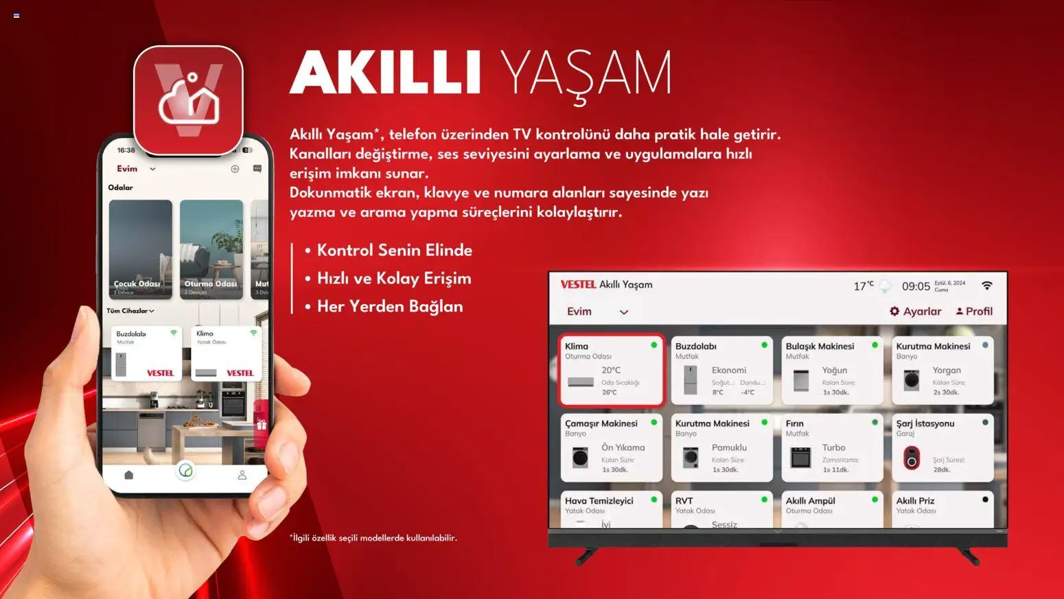 Vestel - Tüketici Elektroniği Katalog - 10.03.2026 tarihinden itibaren geçerlidir | Sayfa: 9 | Ürünler: Kurutma makinesi, TV, Çamaşır makinesi, Hava temizleyici