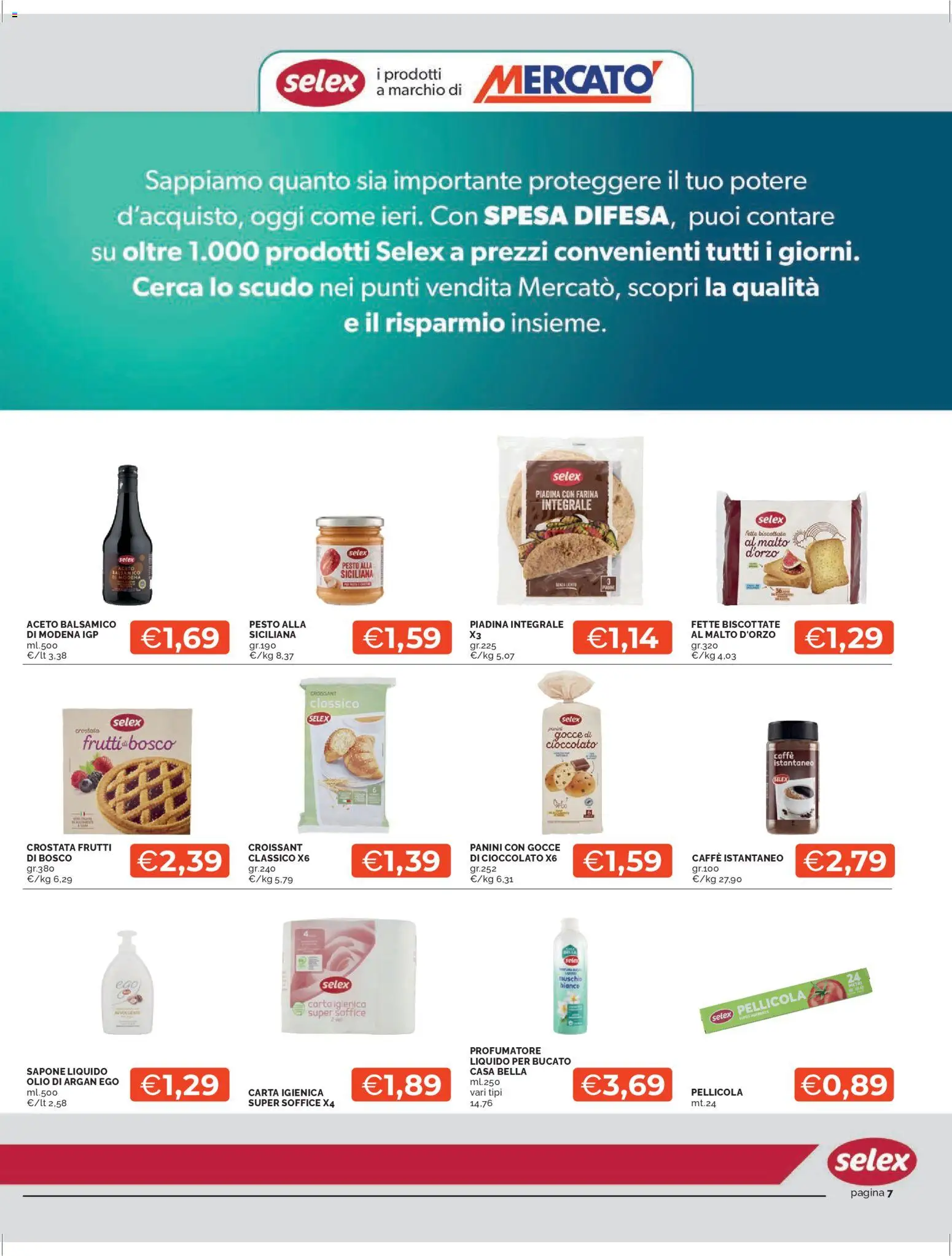 Volantino Mercatò del 07.04.2026 | Pagina: 7 | Prodotti: Carta igienica, Sapone, Olio, Pesto