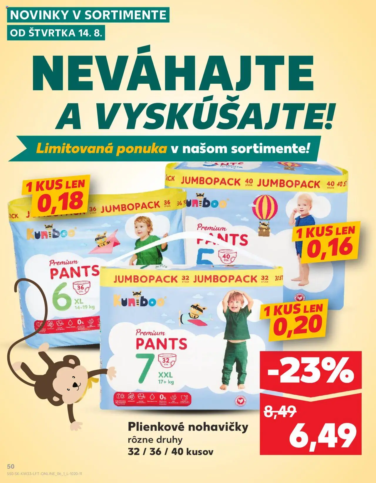 Kaufland SK akciós ujság - amely érvényes a következő dátumtól: 14.08.2025 | Oldal: 50