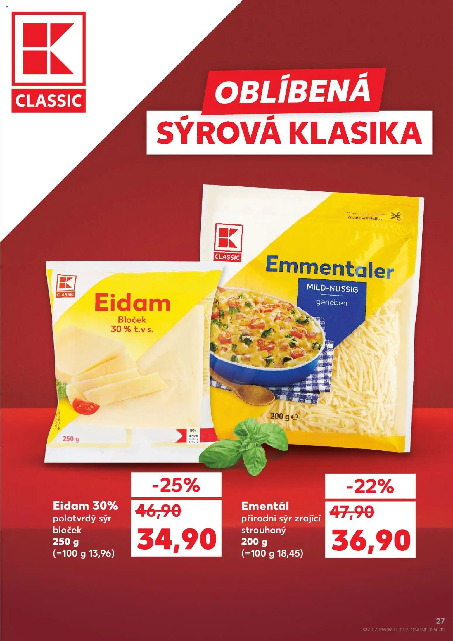 Kaufland leták od 25.02.2026 | Strana: 27 | Produkty: Ementál, Sýr, Eidam
