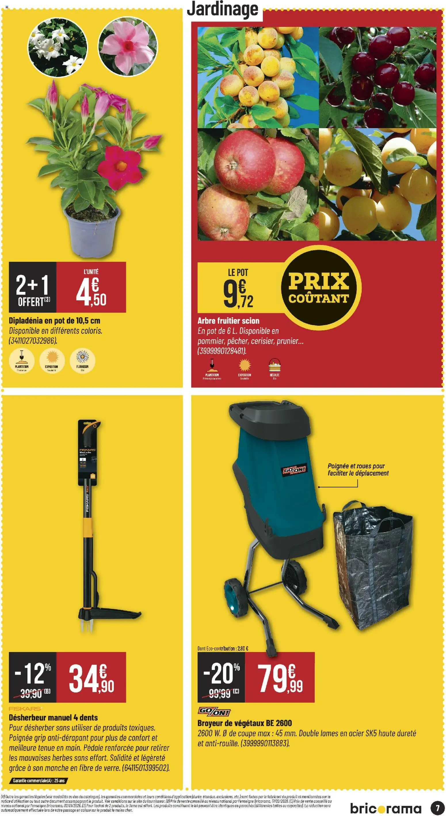 {H1} | Page: 7 | Produits: Arbre fruitier, Broyeur, Dipladénia