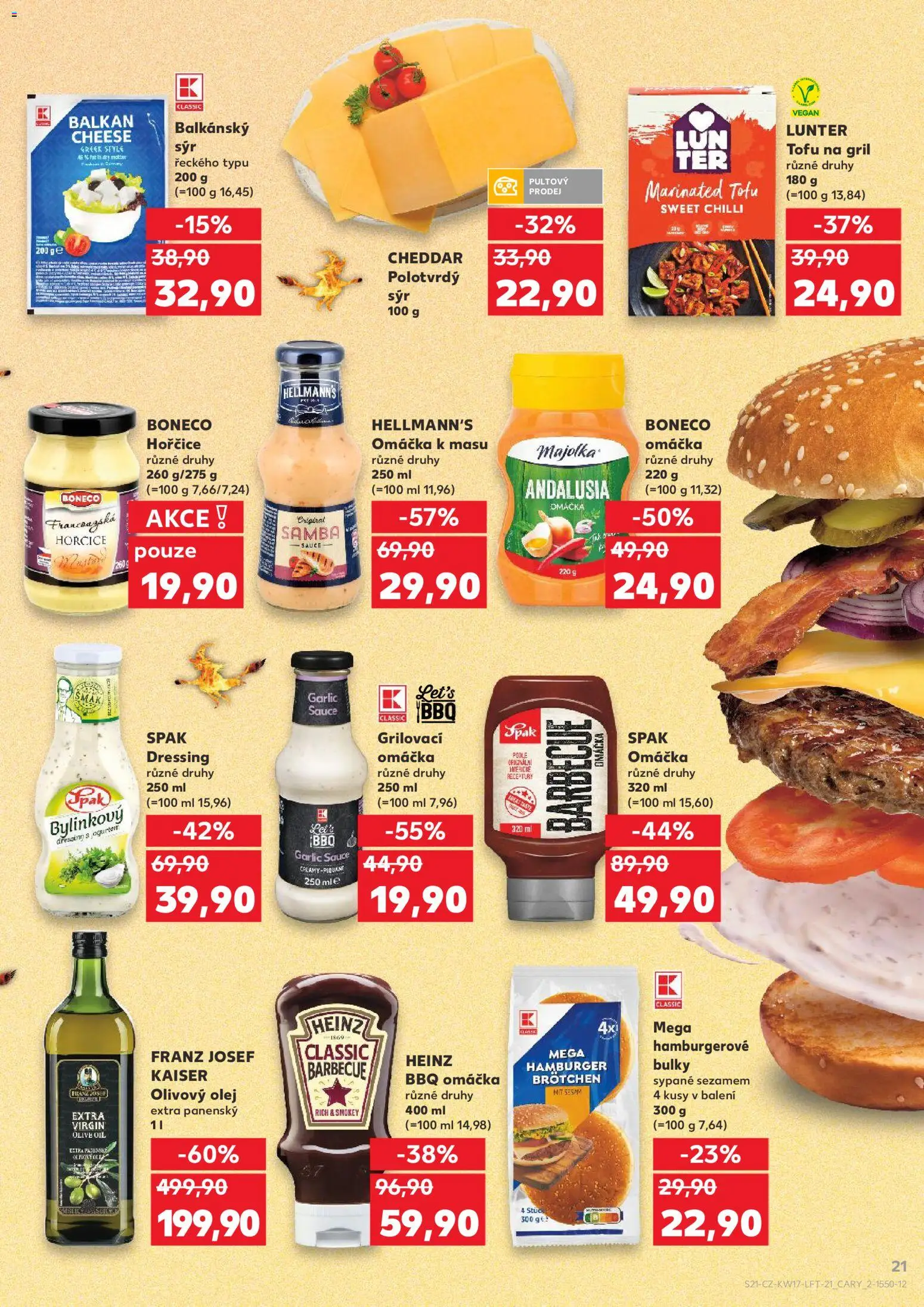 Kaufland leták - Praha 4 od 22.04.2026 | Strana: 21 | Produkty: Olivový olej, Tofu, Hořčice, Hellmann's