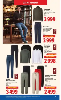 Esmara® Men Férfi farmernadrág, Magas pamuttartalmú anyag elasztánnal, Méret: 48-56, /db - amely érvényes a következő dátumtól: 12.02.2026 | Oldal: 45