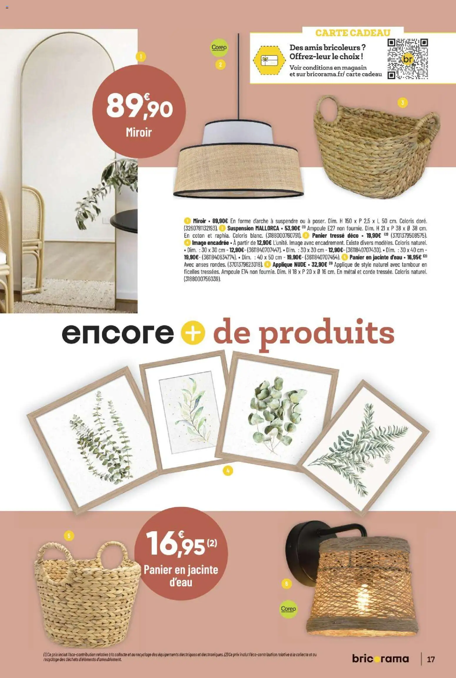{H1} | Page: 17 | Produits: Coton, Suspension, Panier, Miroir