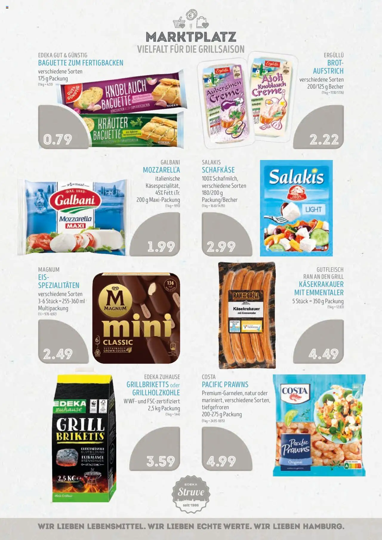 Edeka Struve Prospekt 	 - gültig ab dem 25.08.2025 | Seite: 8 | Produkte: Mozzarella, Creme, Knoblauch, Salakis