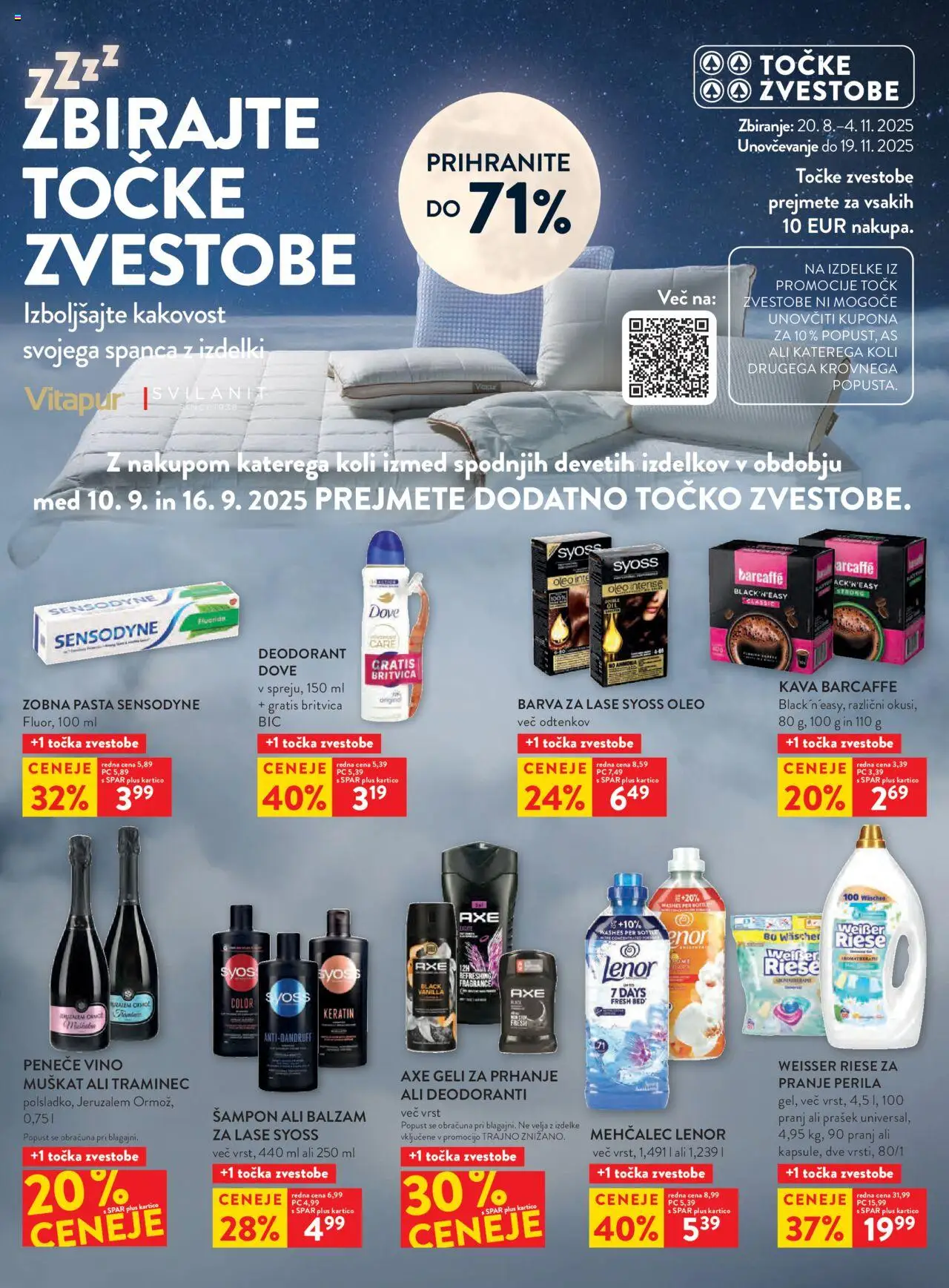 Novi Spar katalog ponudbe – veljaven od 10.09.2025 | Stran: 16 | Izdelki: Kava, Deodorant, Zobna pasta, Vino