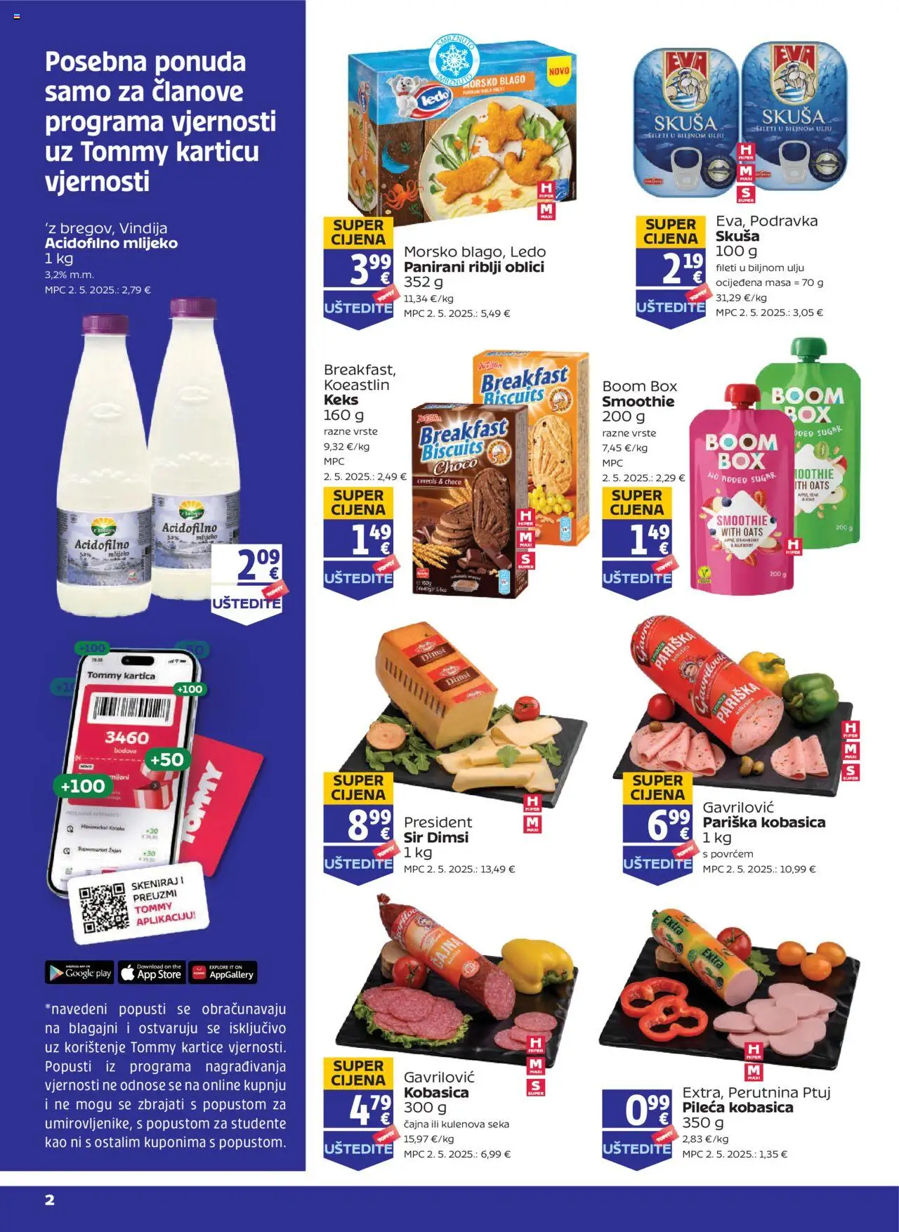 Tommy katalog | vrijedi od 11.09.2025 | Stranica: 1 | Proizvodi: Podravka, Ledo, Skuša, Kobasica