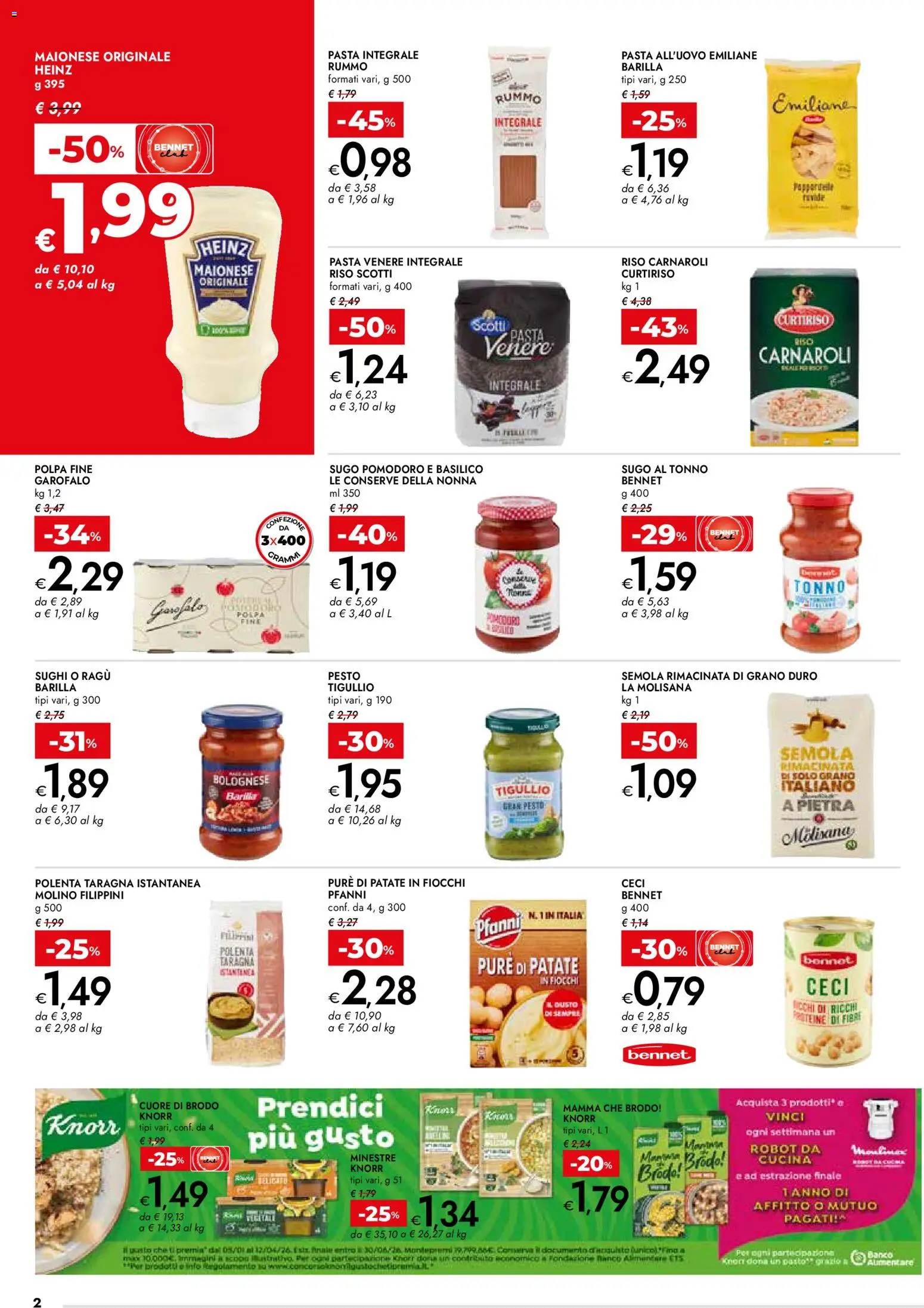 Volantino bennet del 12.03.2026 | Pagina: 2 | Prodotti: Patate, Pesto, Robot, Sugo