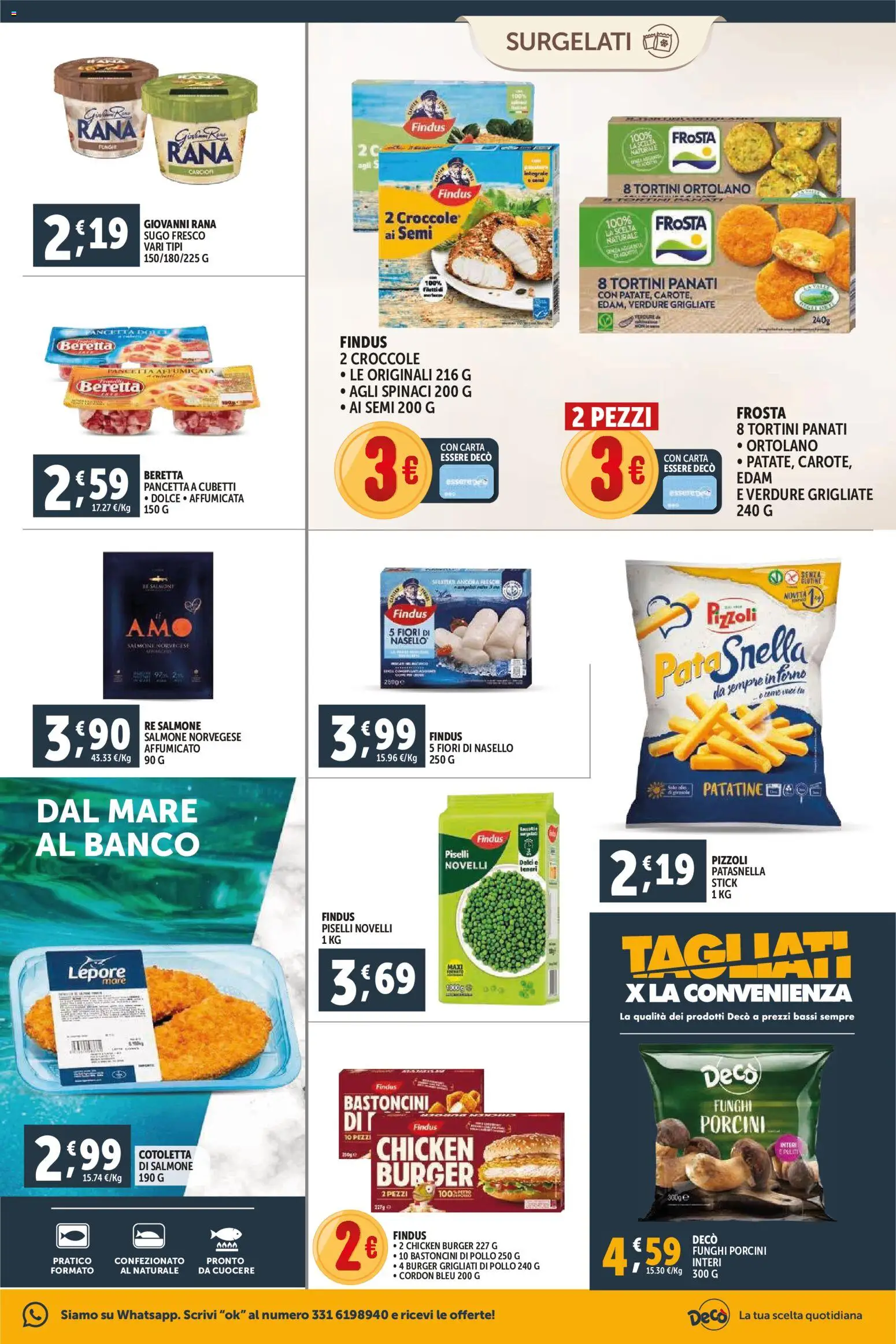Volantino Decò del 11.02.2026 | Pagina: 5 | Prodotti: Pollo, Salmone, Verdure, Nasello