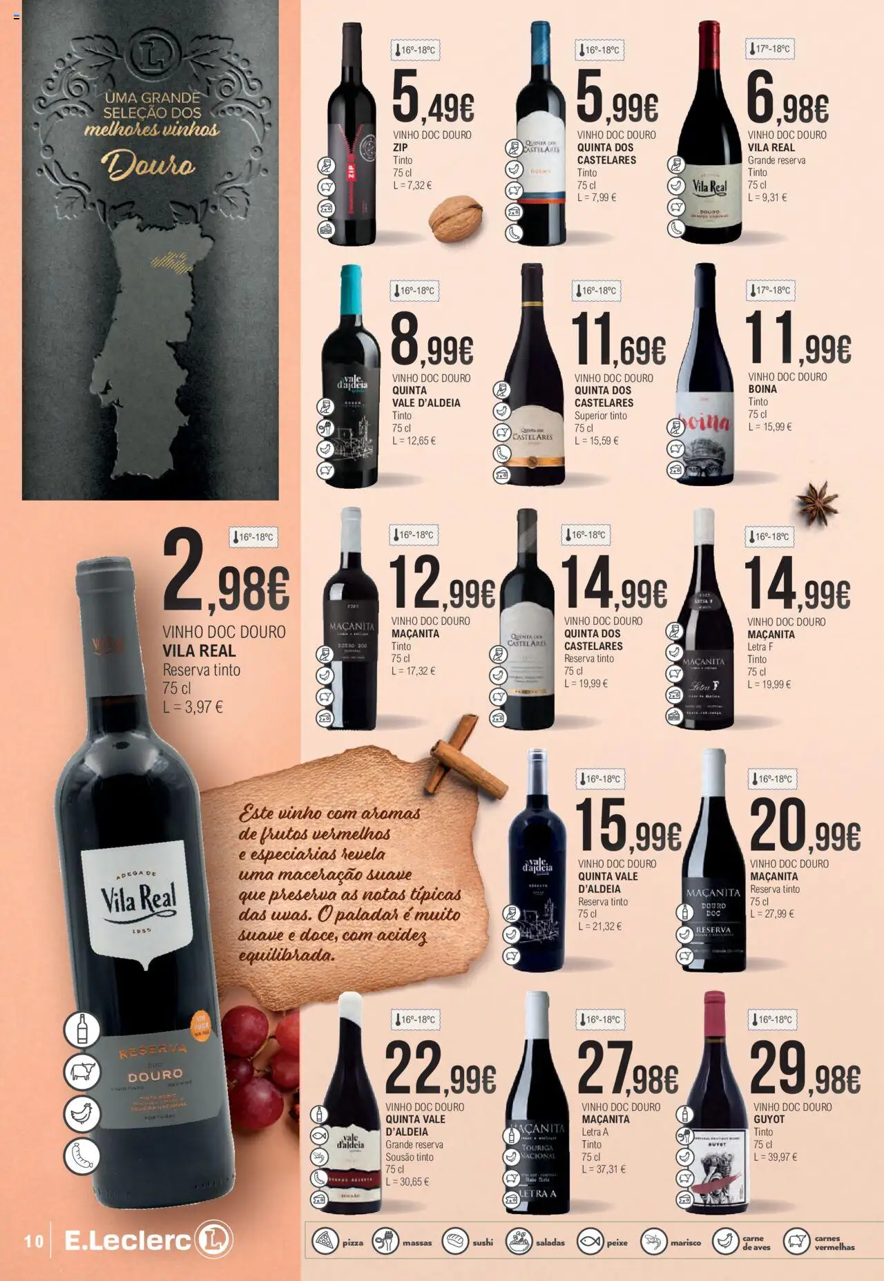 E.Leclerc - Feira dos Vinhos │ válido de 30.09.2025 | Página: 10 | Produtos: Saladas, Pizza, Vinho, Peixe