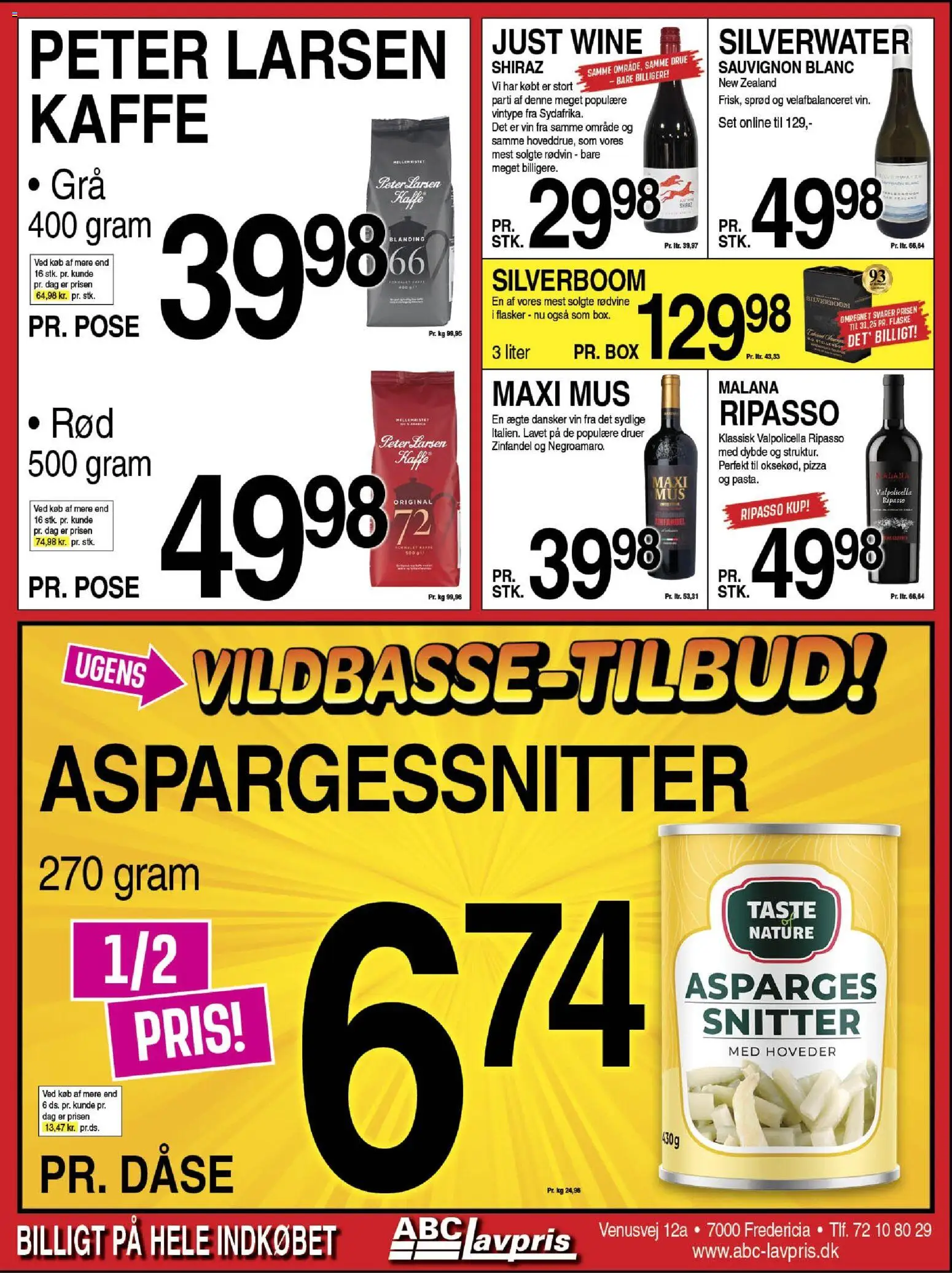 Abc Lavpris tilbudsavis – gyldig fra 19.11.2025 | Side: 6 | Produkter: Vin, Mus, Søm, Asparges
