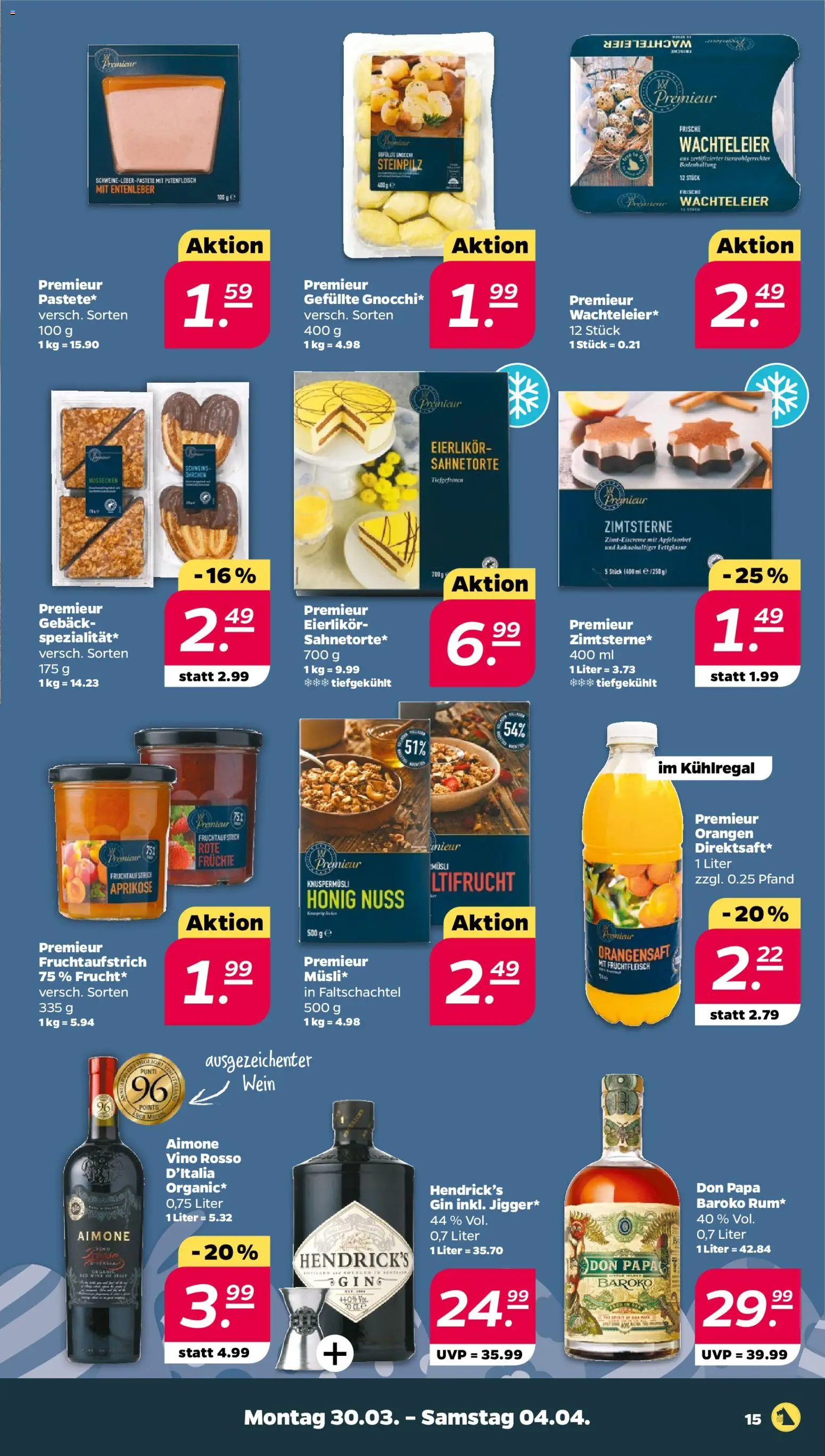 Netto Prospekt 	 – gültig ab 30.03.2026 | Seite: 15 | Produkte: Orangen, Orangensaft, Wein, Gin
