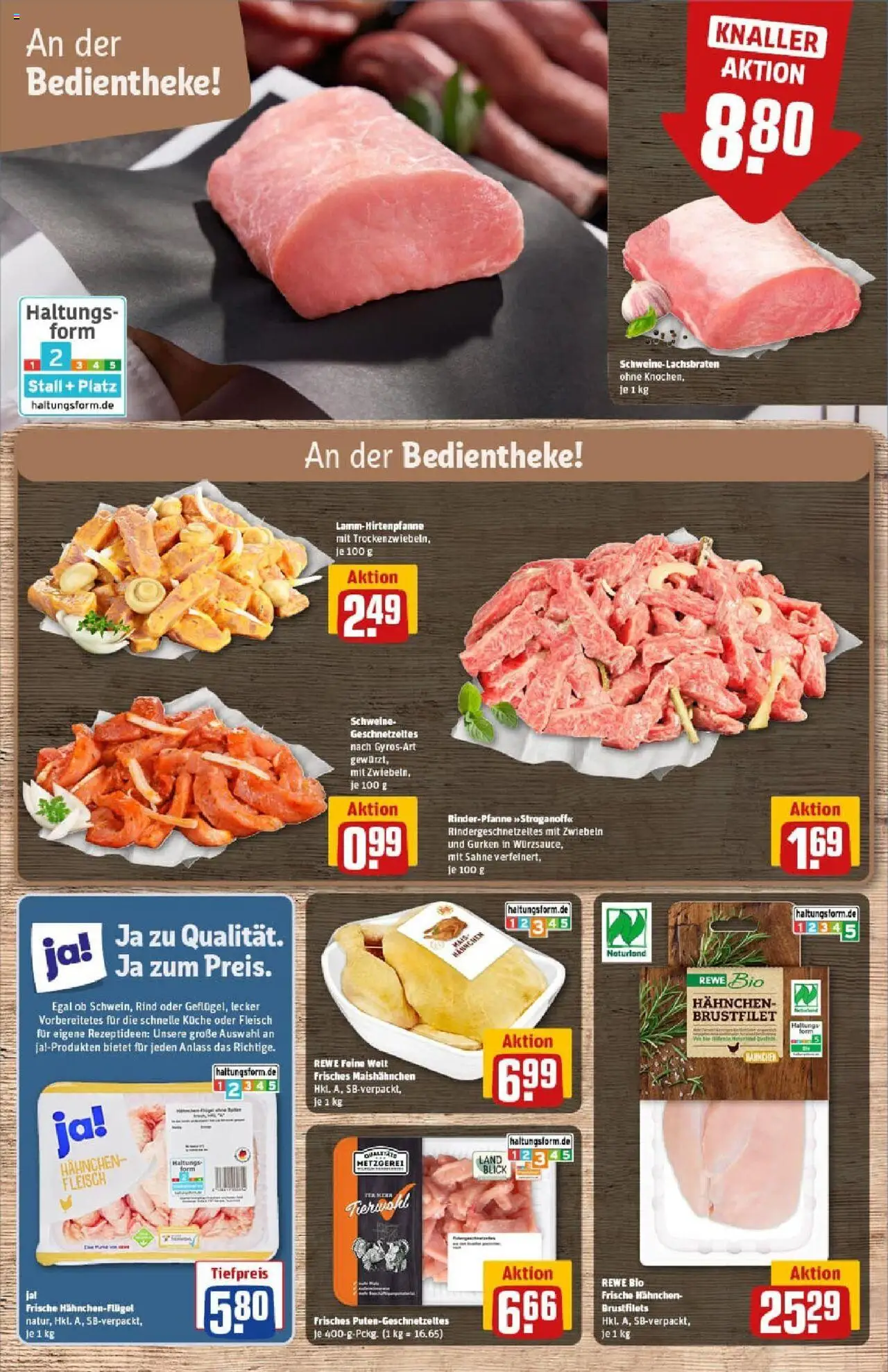 Rewe prospekt Asslar	 – gültig ab 13.10.2025 | Seite: 8 | Produkte: Hahnchen, Küche, Sahne, Fleisch