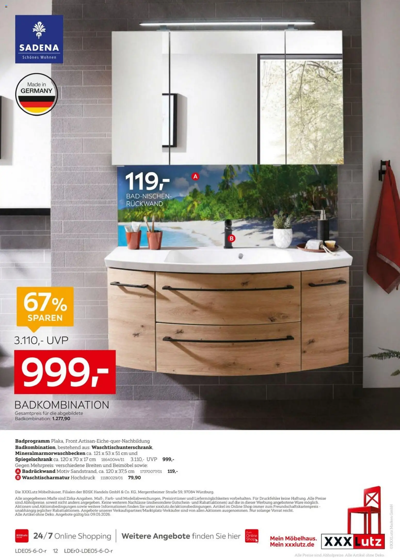 XXXLutz Badzimmertesterinnen und -tester gesucht – gültig ab 25.04.2026 | Seite: 12 | Produkte: Spiegelschrank