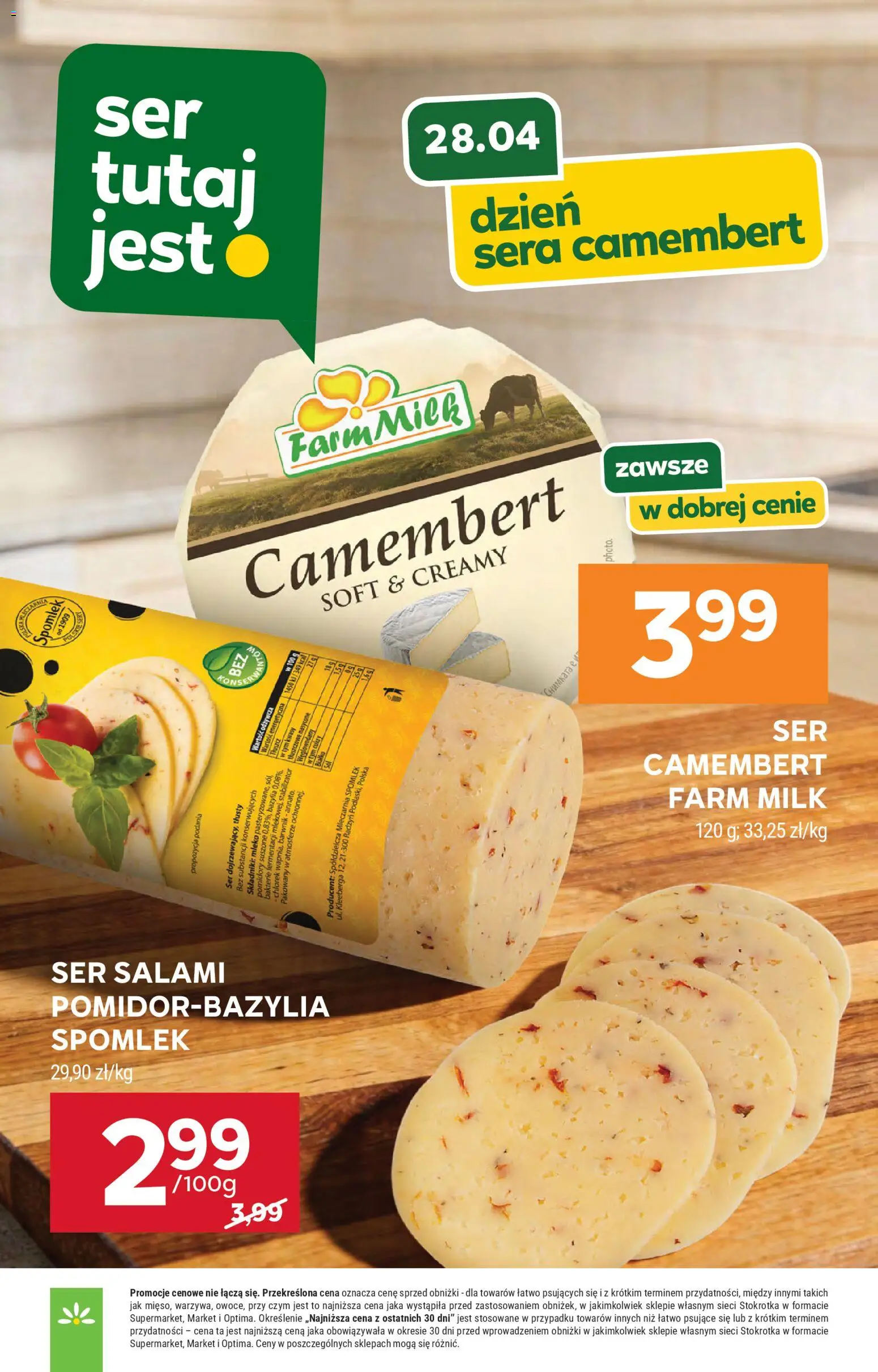 Stokrotka gazetka - Market od 23.04.2026 | Strona: 22 | Produkty: Stokrotka, Bazylia, Mleko, Ser