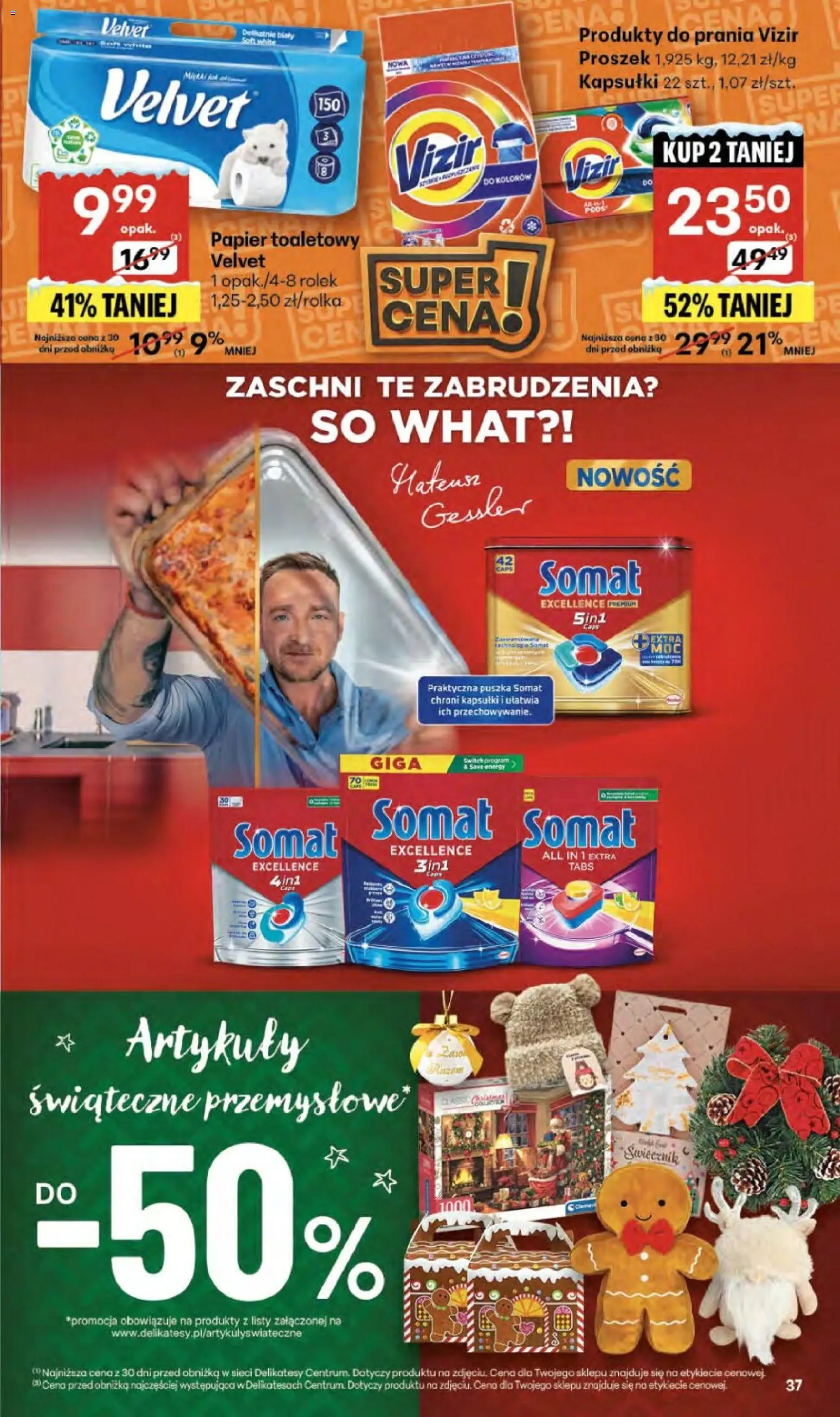 Delikatesy Centrum Gazetka - Sklepy Własne od 18.12.2025 | Strona: 37 | Produkty: Papier toaletowy, Delikatesy, Sól