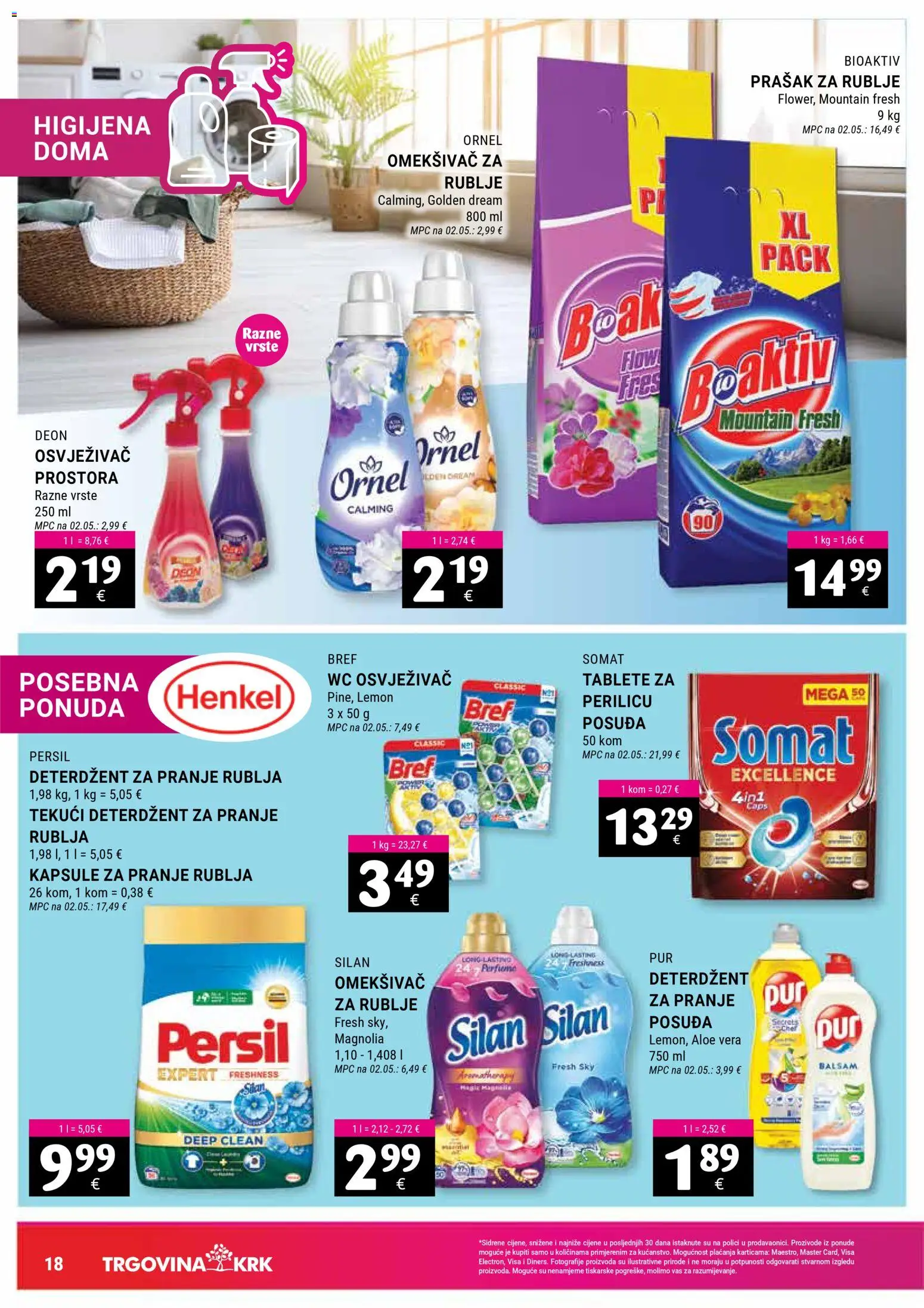 Trgovina Krk katalog | vrijedi od 16.01.2026 | Stranica: 18 | Proizvodi: Deterdžent, Osvježivač prostora, Kapsule za pranje rublja, Persil