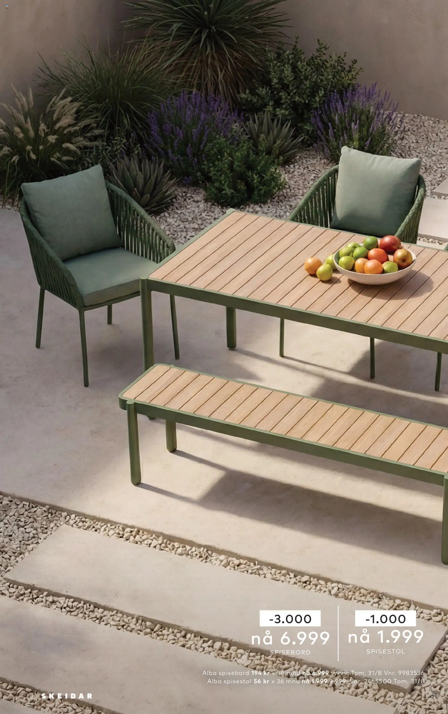 {H1} | Side: 2 | Produkter: Spisebord, Spisestol