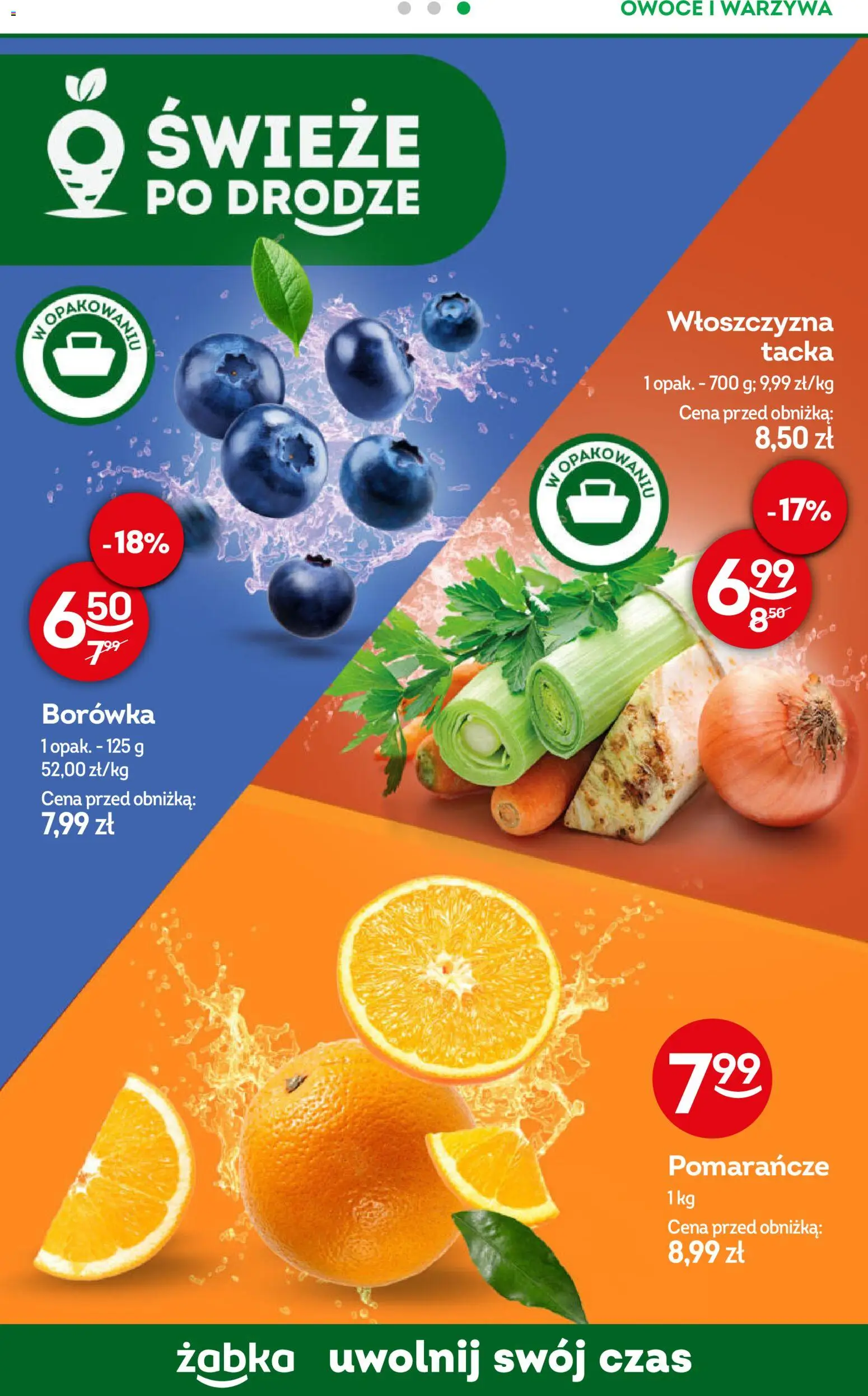 Żabka Gazetka - Codzienne produkty od 17.12.2025 | Strona: 8 | Produkty: Pomarańcze, Warzywa, Owoce