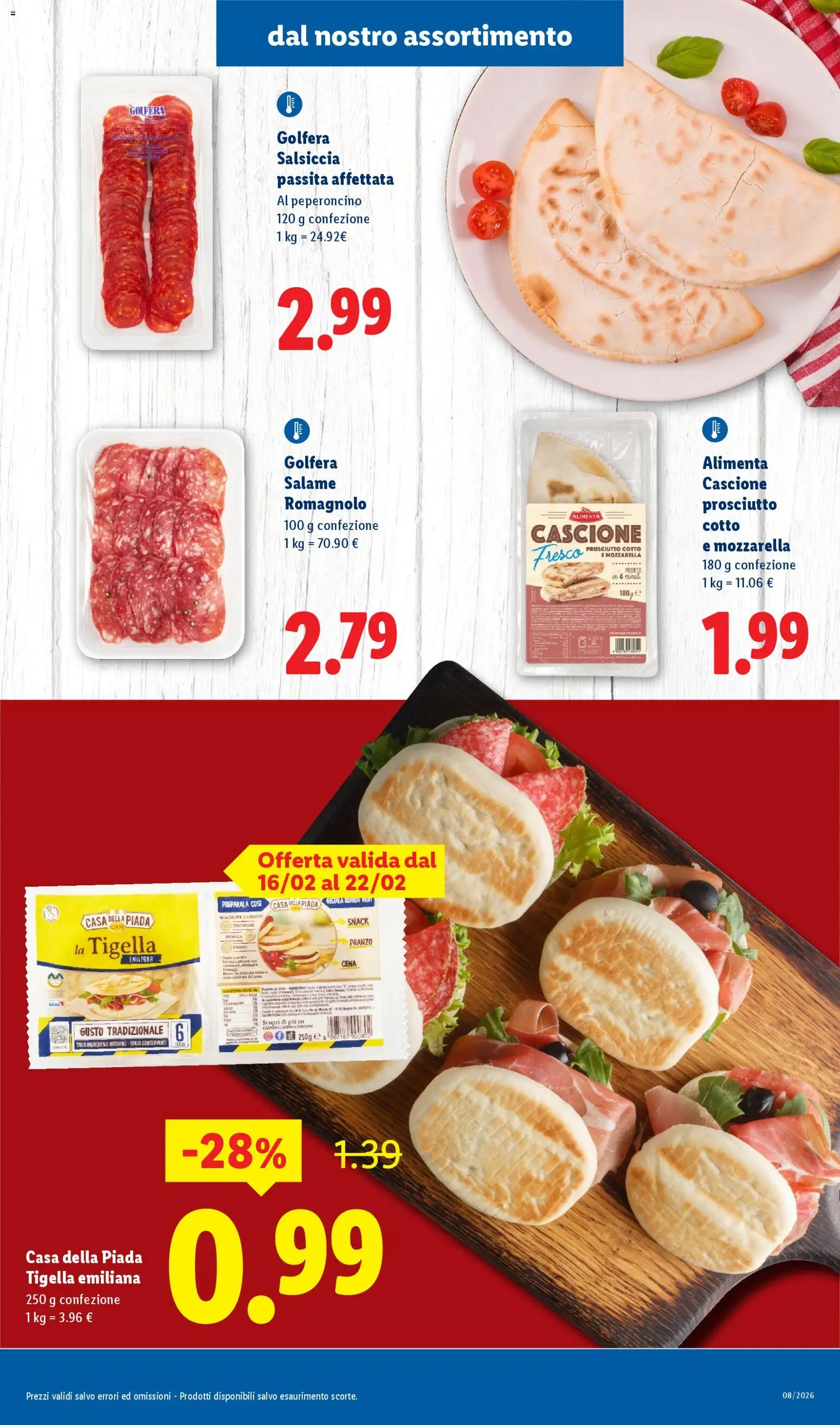 Volantino Lidl del 16.02.2026 | Pagina: 3 | Prodotti: Salame, Salsiccia, Peperoncino, Tostapane