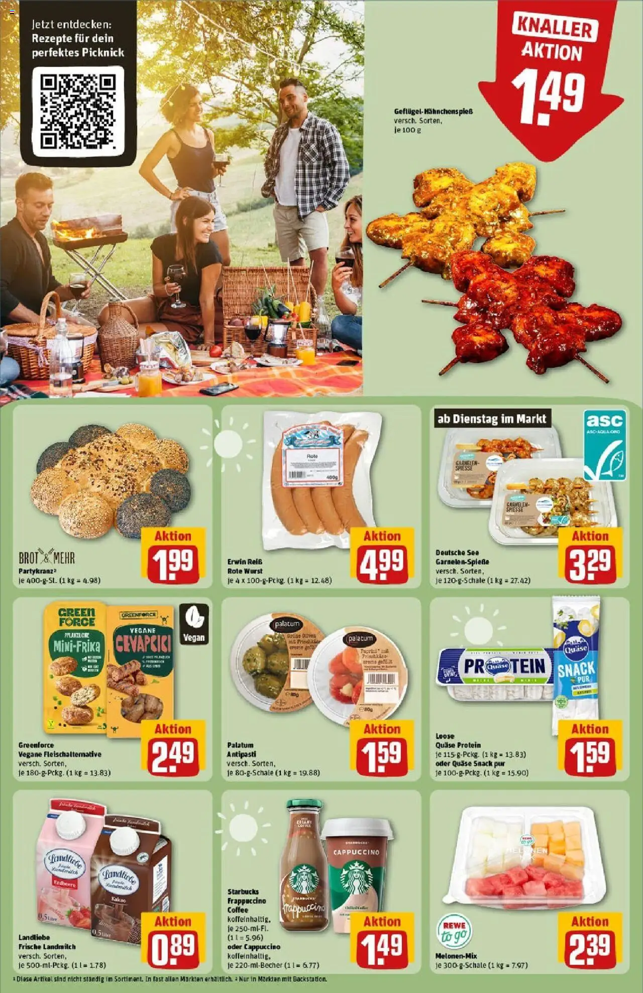 Rewe prospekt Heidenheim	 - gültig ab dem 22.06.2025 | Seite: 19 | Produkte: Garnelen, Creme, Brot, Frischkase