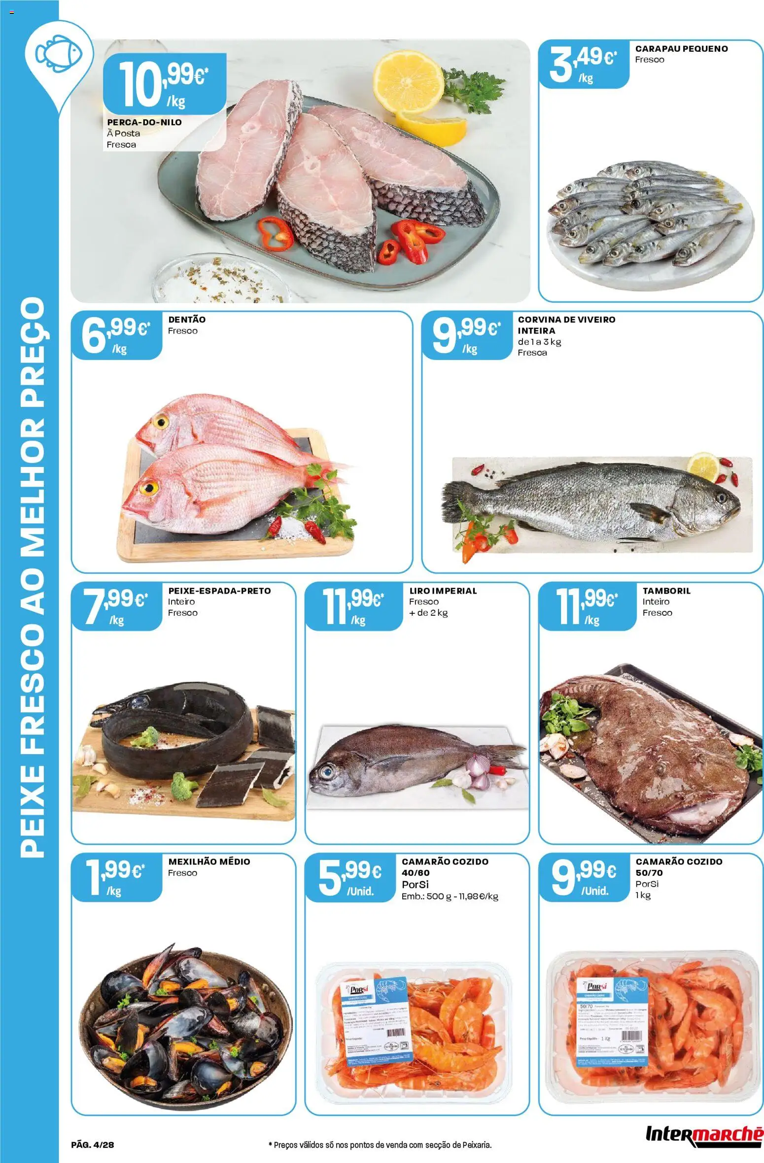 Intermarché Black Friday │ válido de 27.11.2025 | Página: 4 | Produtos: Camarão, Tamboril, Peixe
