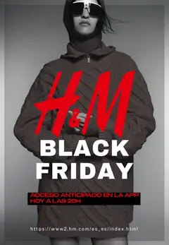 Vista previa H&M Black Friday aviso válido desde el 25.11.2025