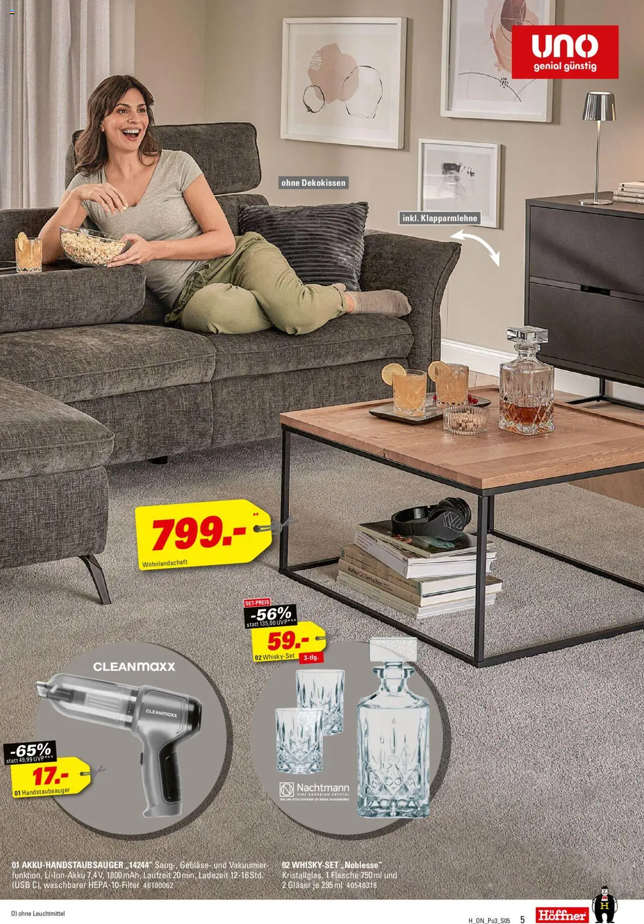 Höffner - Polster Spezial - gültig ab dem 27.08.2025 | Seite: 5 | Produkte: USB, Wohnlandschaft