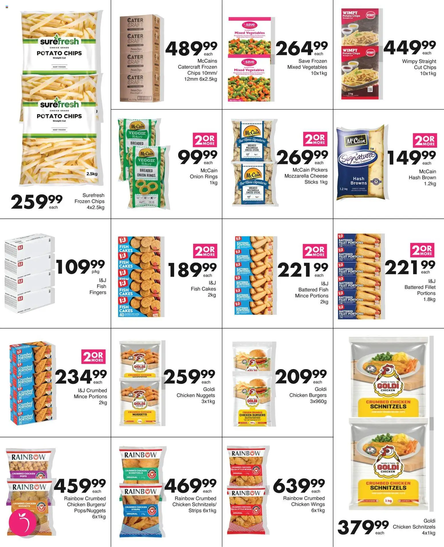 New Save catalogue – valid from 17.11.2025 | Page: 3 | Products: Chicken, Fish, Burgers, Chips