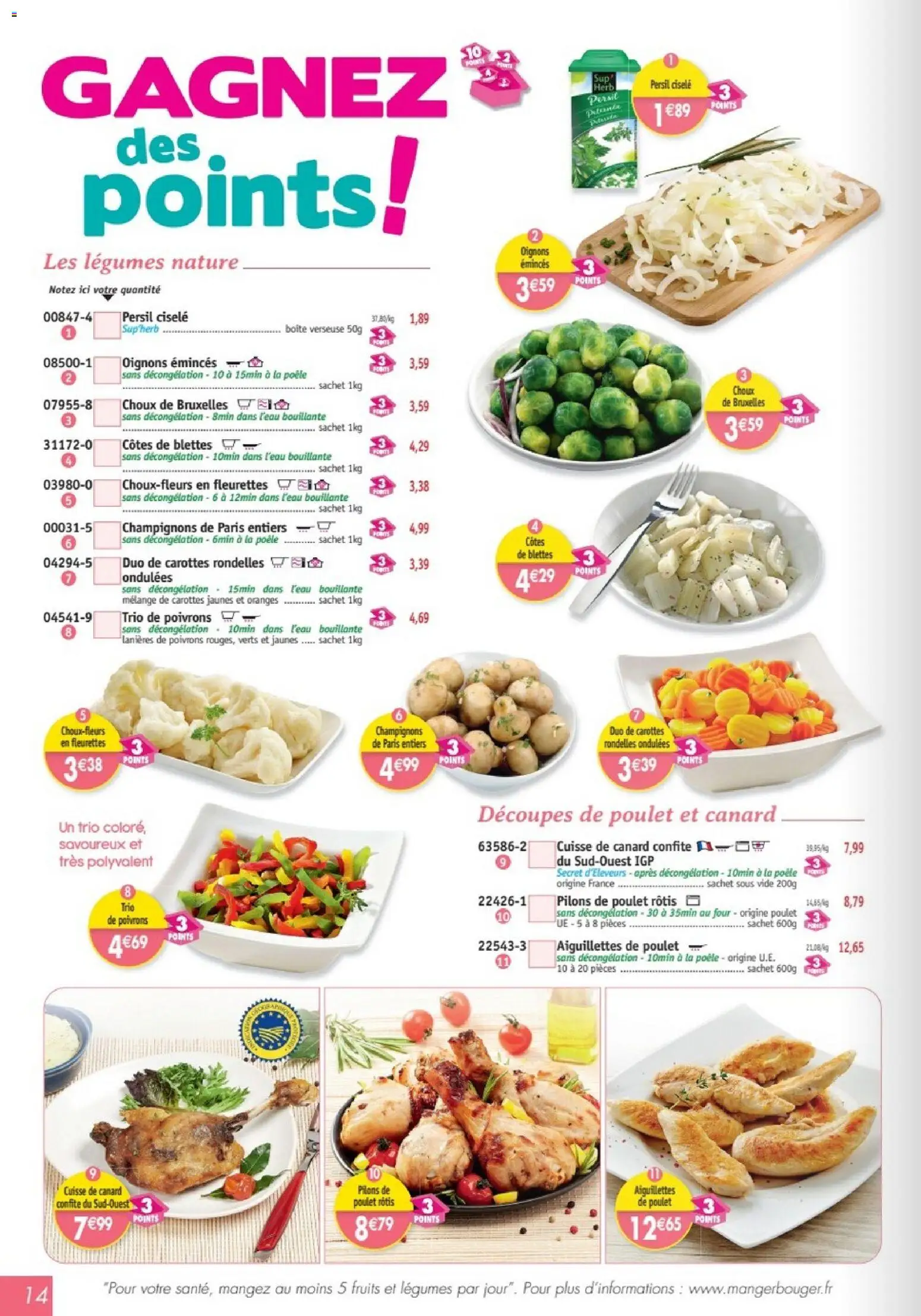 {H1} | Page: 14 | Produits: Four, Poêle, Persil, Oranges