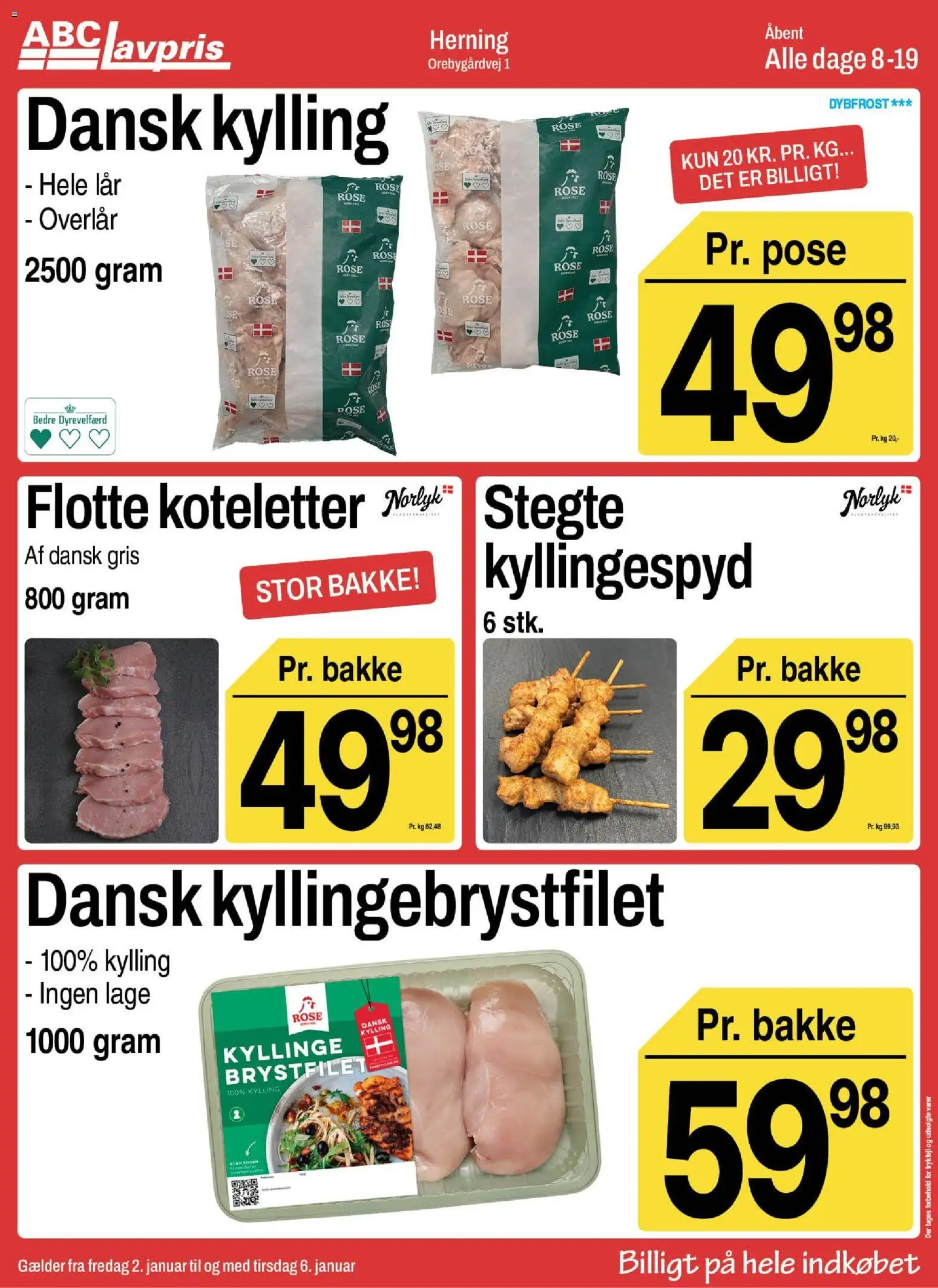 Abc Lavpris tilbudsavis – gyldig fra 01.01.2026 | Side: 4 | Produkter: Koteletter