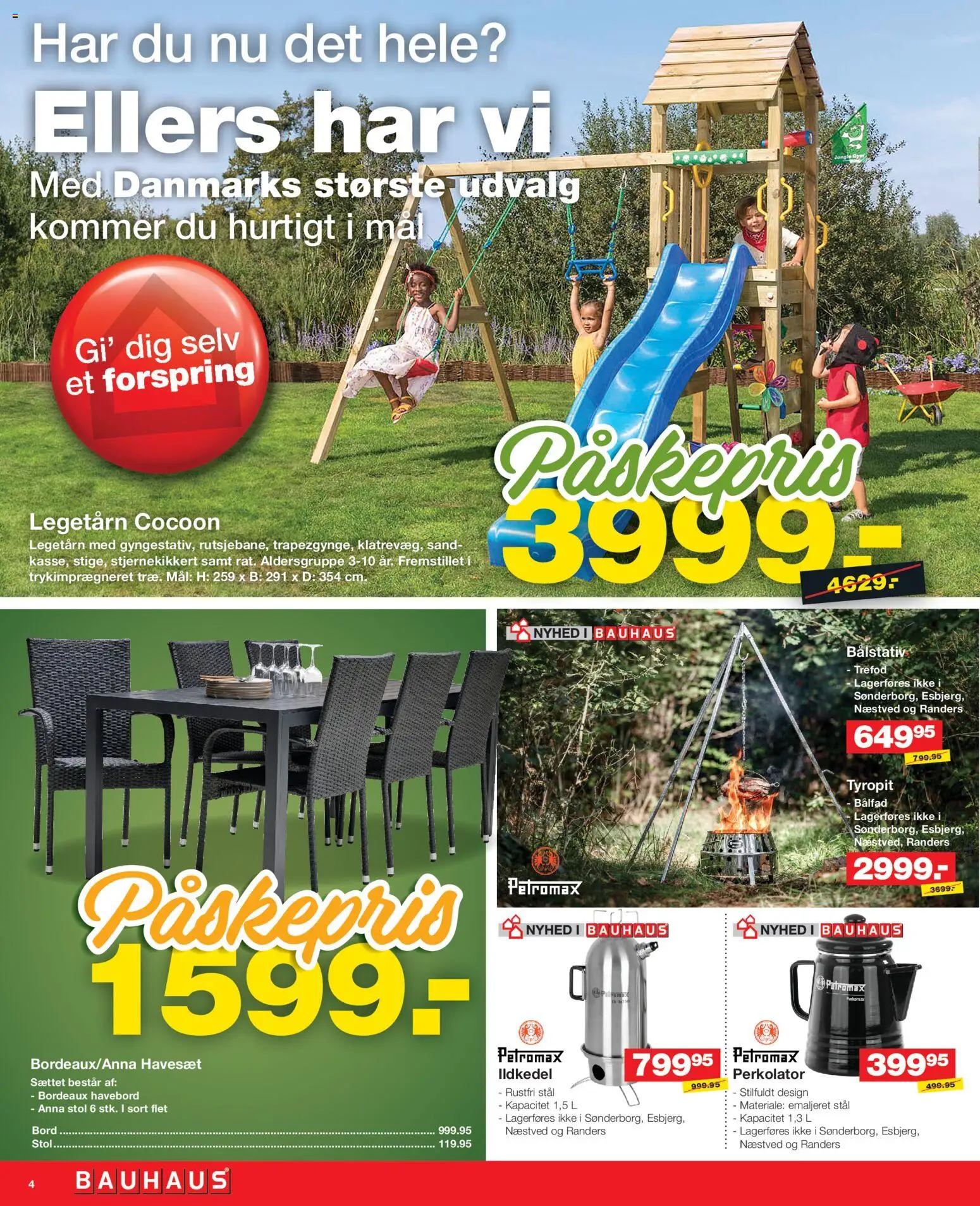 Bauhaus tilbudsavis – gyldig fra 02.04.2026 | Side: 4 | Produkter: Bord, Stol