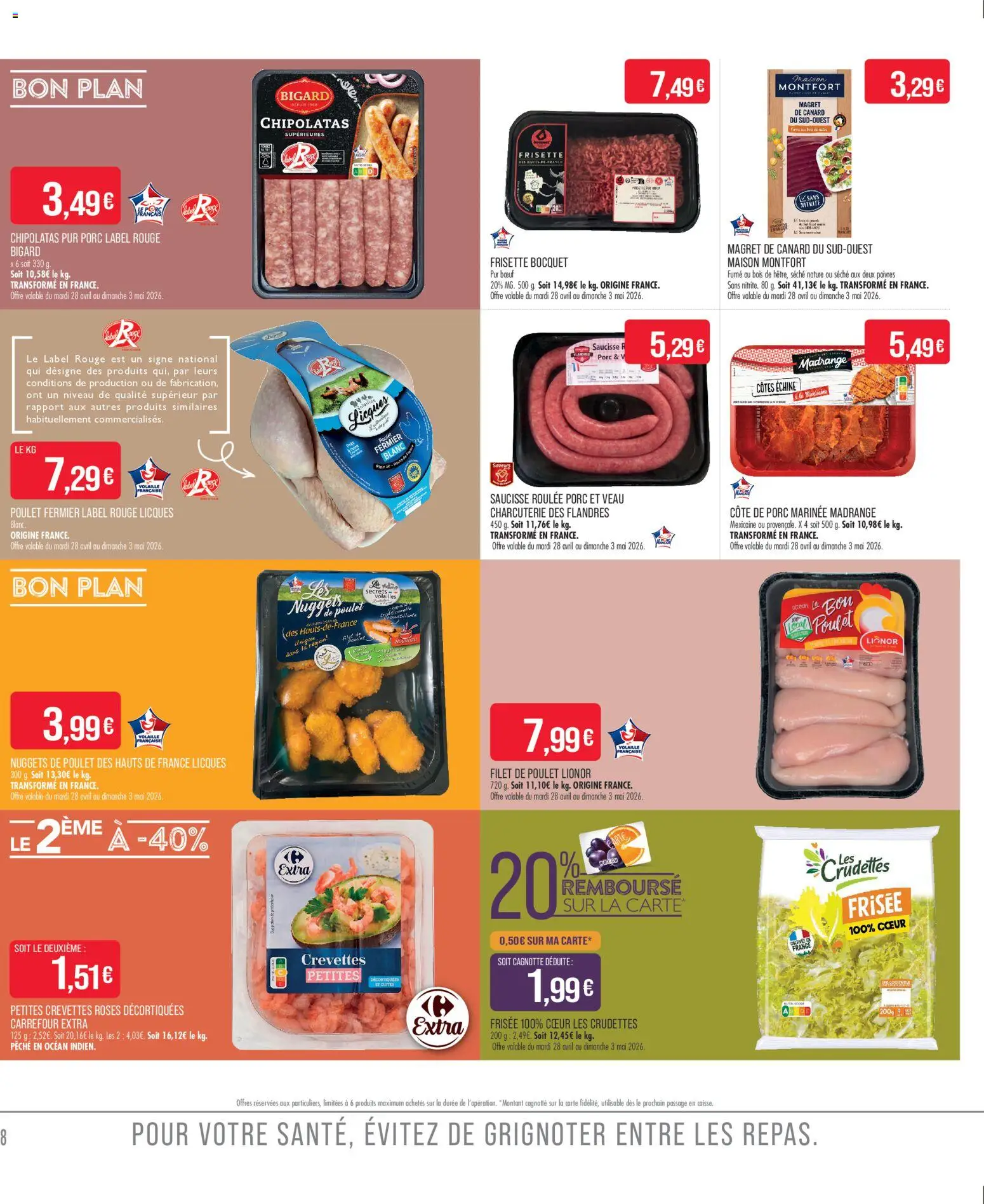 {H1} | Page: 8 | Produits: Pêche, Volaille, Crevettes, Saucisse