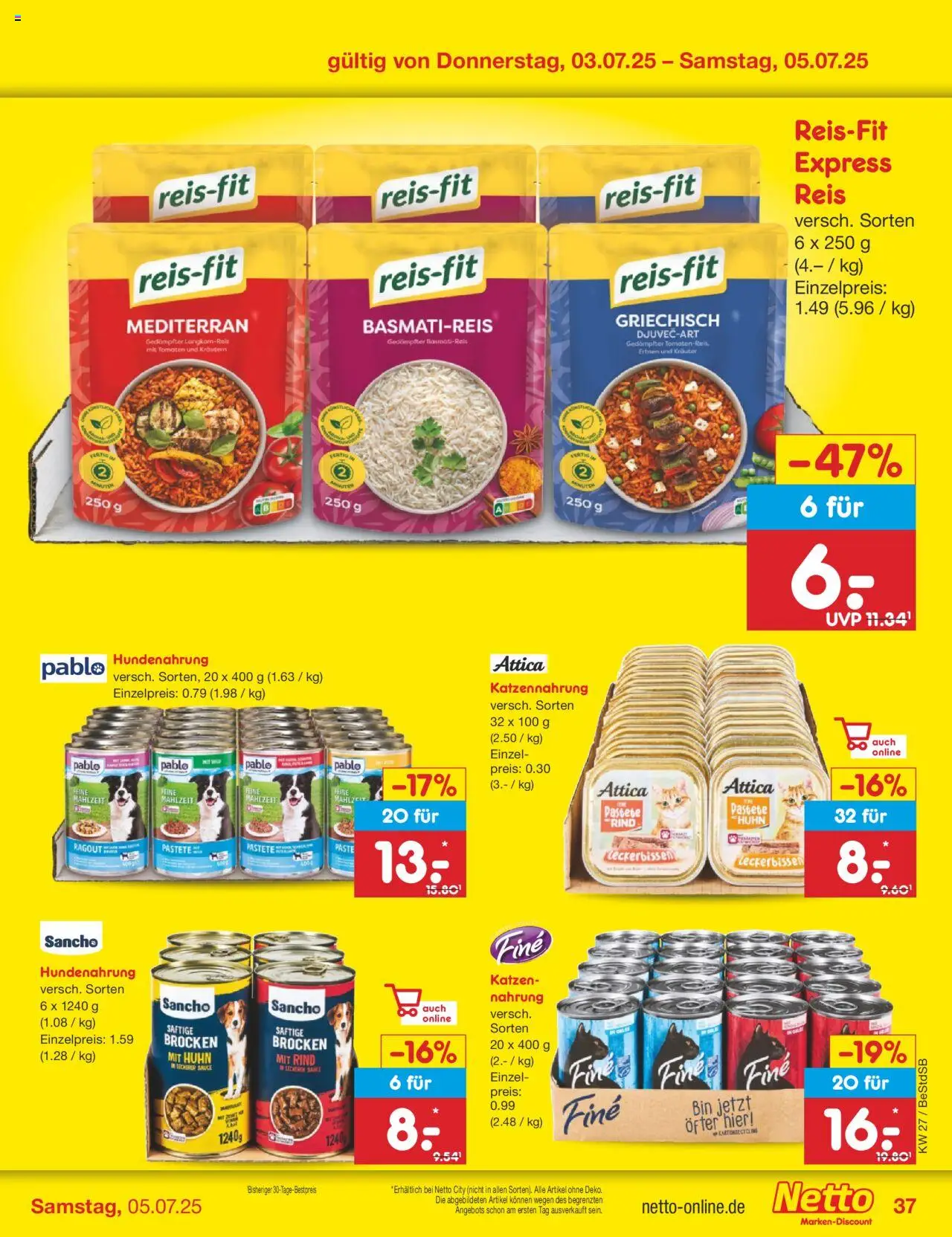 Netto Marken-Discount Prospekt 	 - gültig ab dem 30.06.2025 | Seite: 53 | Produkte: Basmatireis, Tomaten, Reis, Erbsen