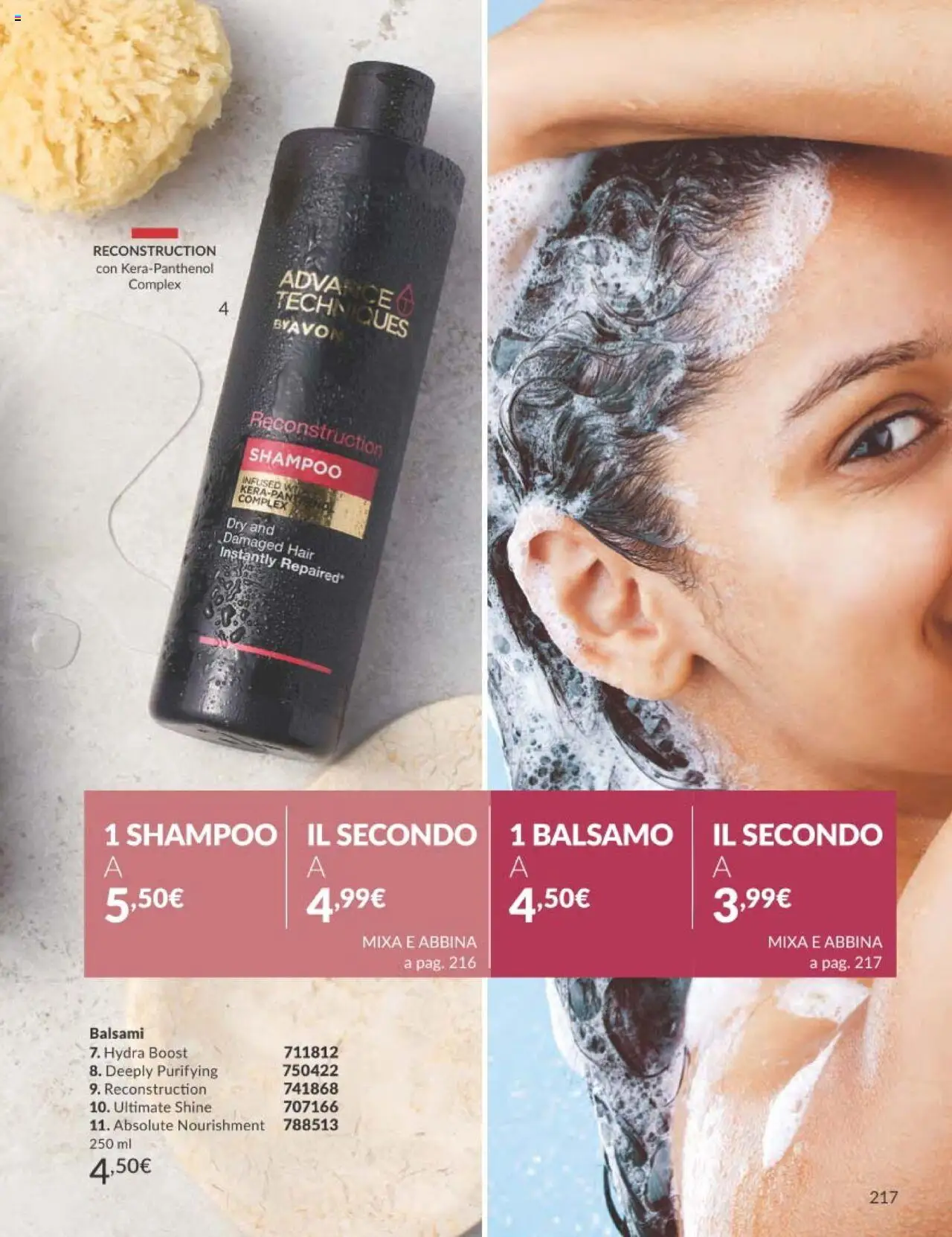 Volantino Avon del 01.10.2025 | Pagina: 217 | Prodotti: Shampoo, Balsamo