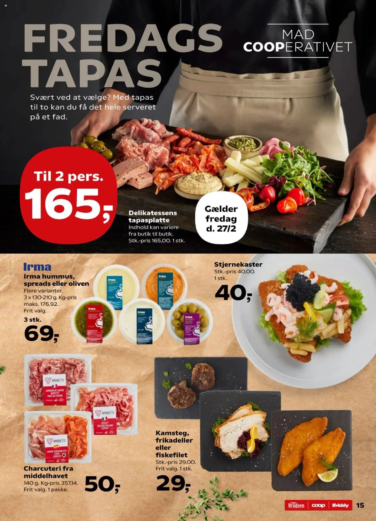 Kvickly tilbudsavis – gyldig fra 27.02.2026 | Side: 15 | Produkter: Frikadeller, Oliven