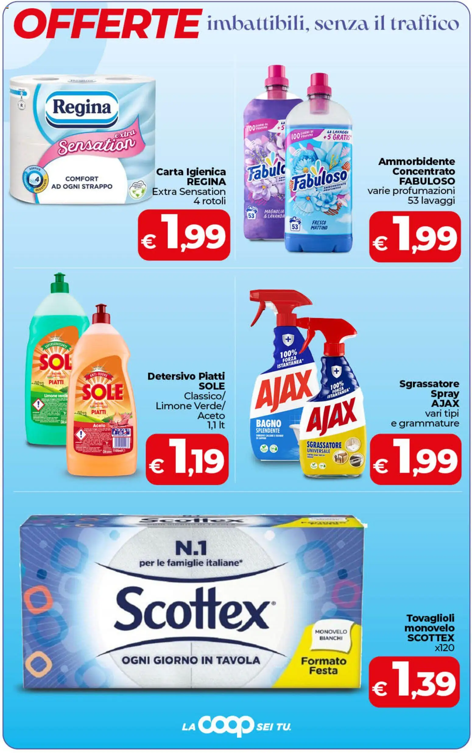 Volantino COOP del 07.04.2026 | Pagina: 5 | Prodotti: Carta igienica, Ammorbidente, Limone, Bagno