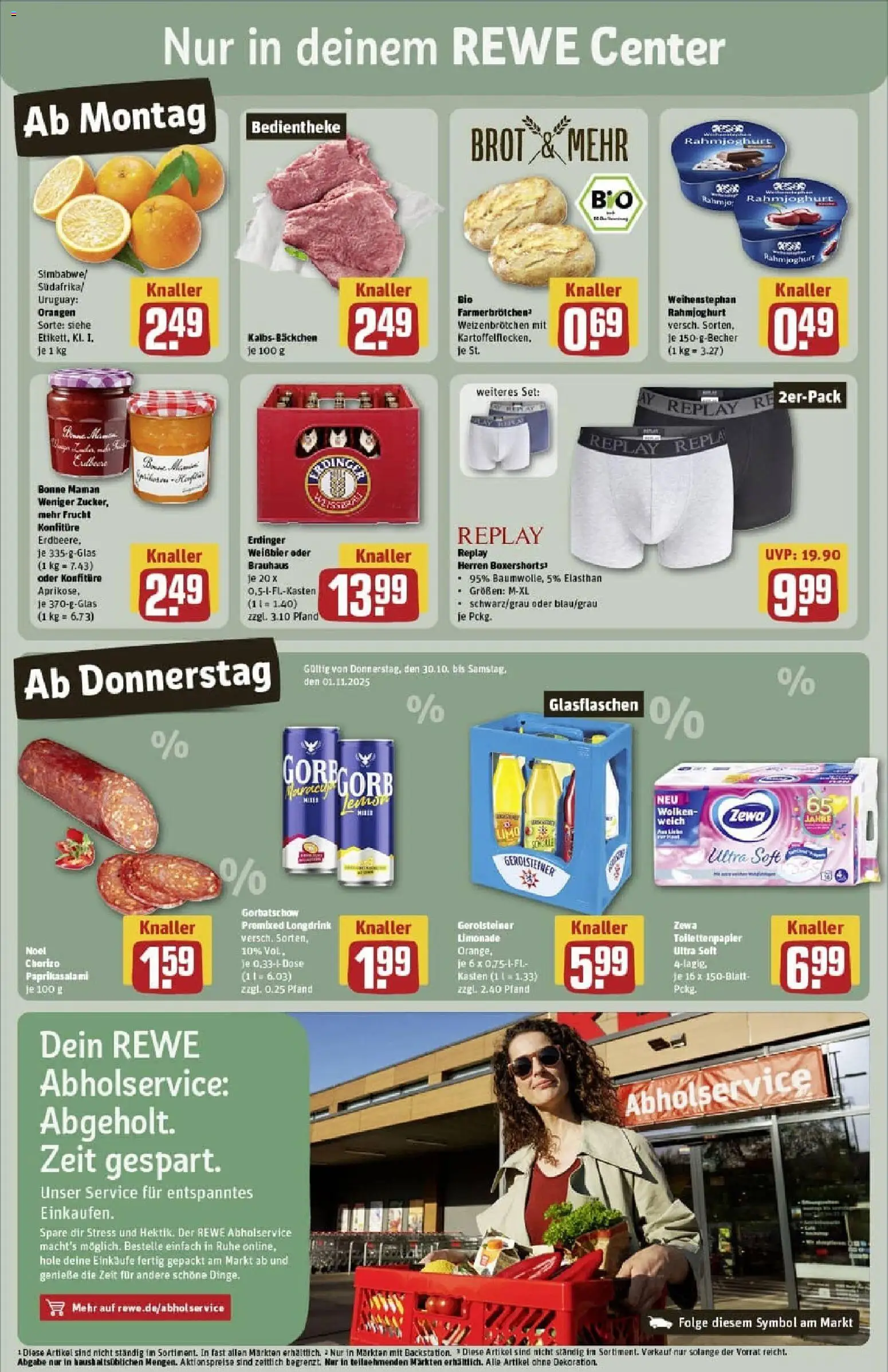 Rewe prospekt Neuwied	 – gültig ab 26.10.2025 | Seite: 5 | Produkte: Erdinger, Orangen, Brot, Toilettenpapier