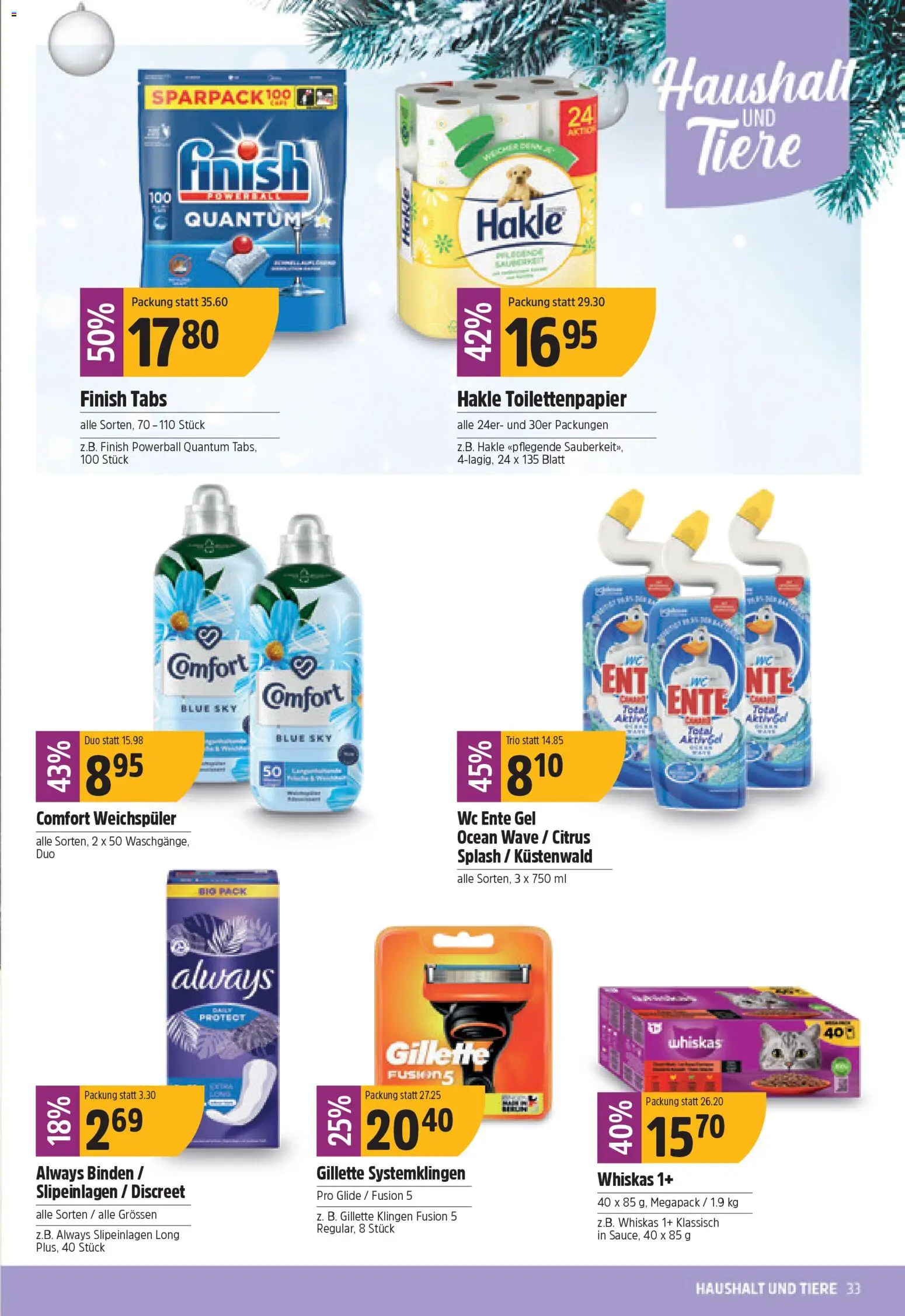 TopCC Aktionen – gültig ab 24.11.2025 | Seite: 33 | Produkte: Weichspüler, Toilettenpapier