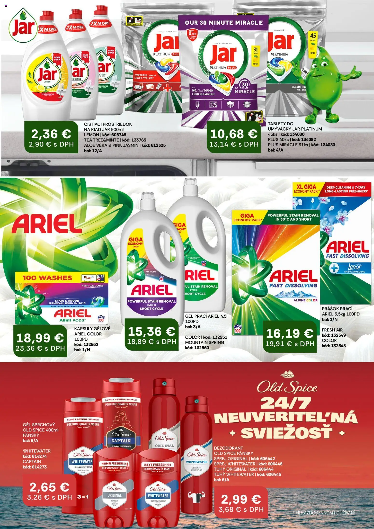 Nové Labaš akcie – leták je platný od 24.04.2026 | Strana: 31 | Produkty: Dezodorant, Čistiaci prostriedok, Ariel, Jar