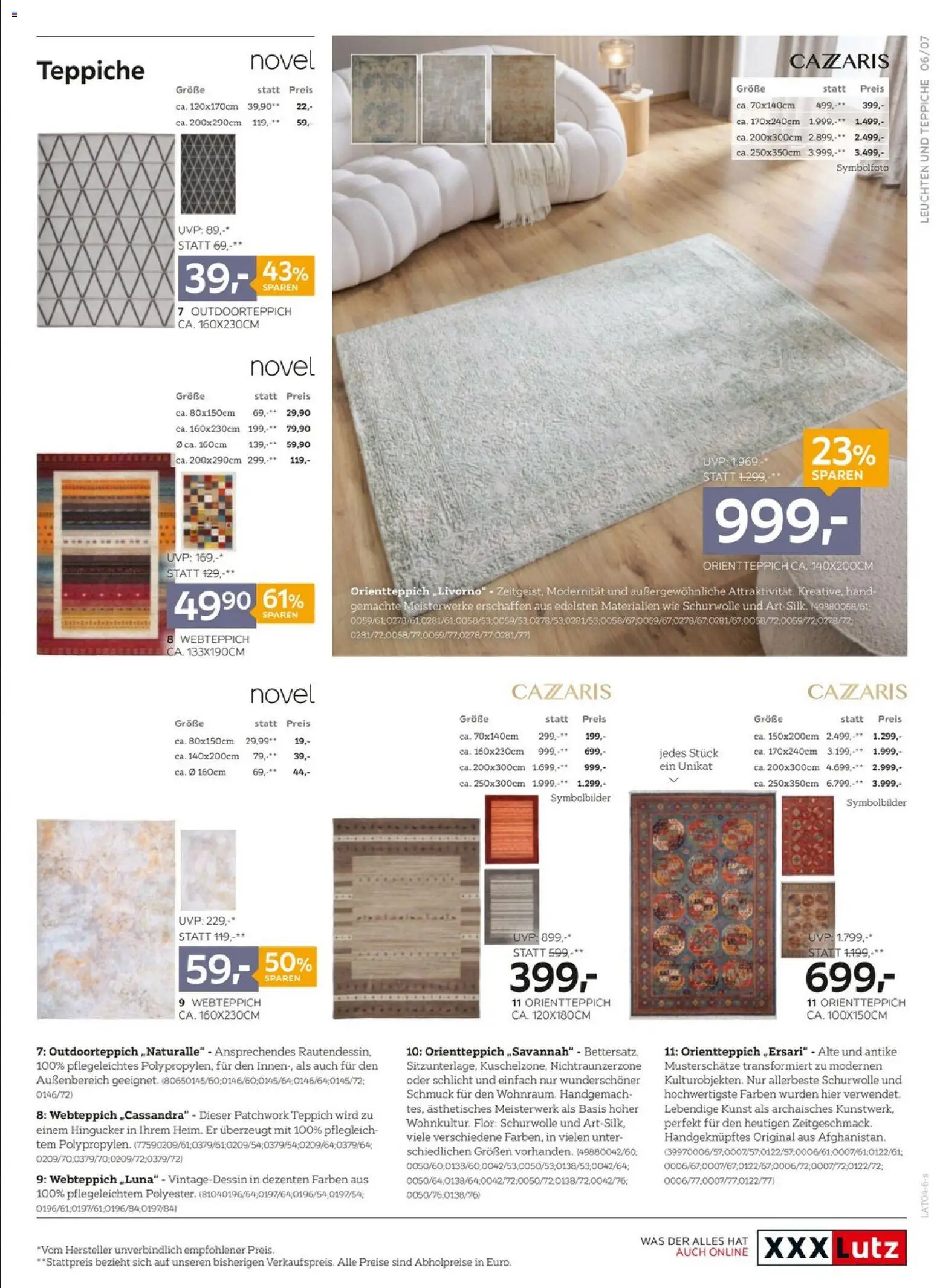 XXXLutz Frühlingsmarkt gültig ab 21.04.2026 | Seite: 7 | Produkte: Teppich